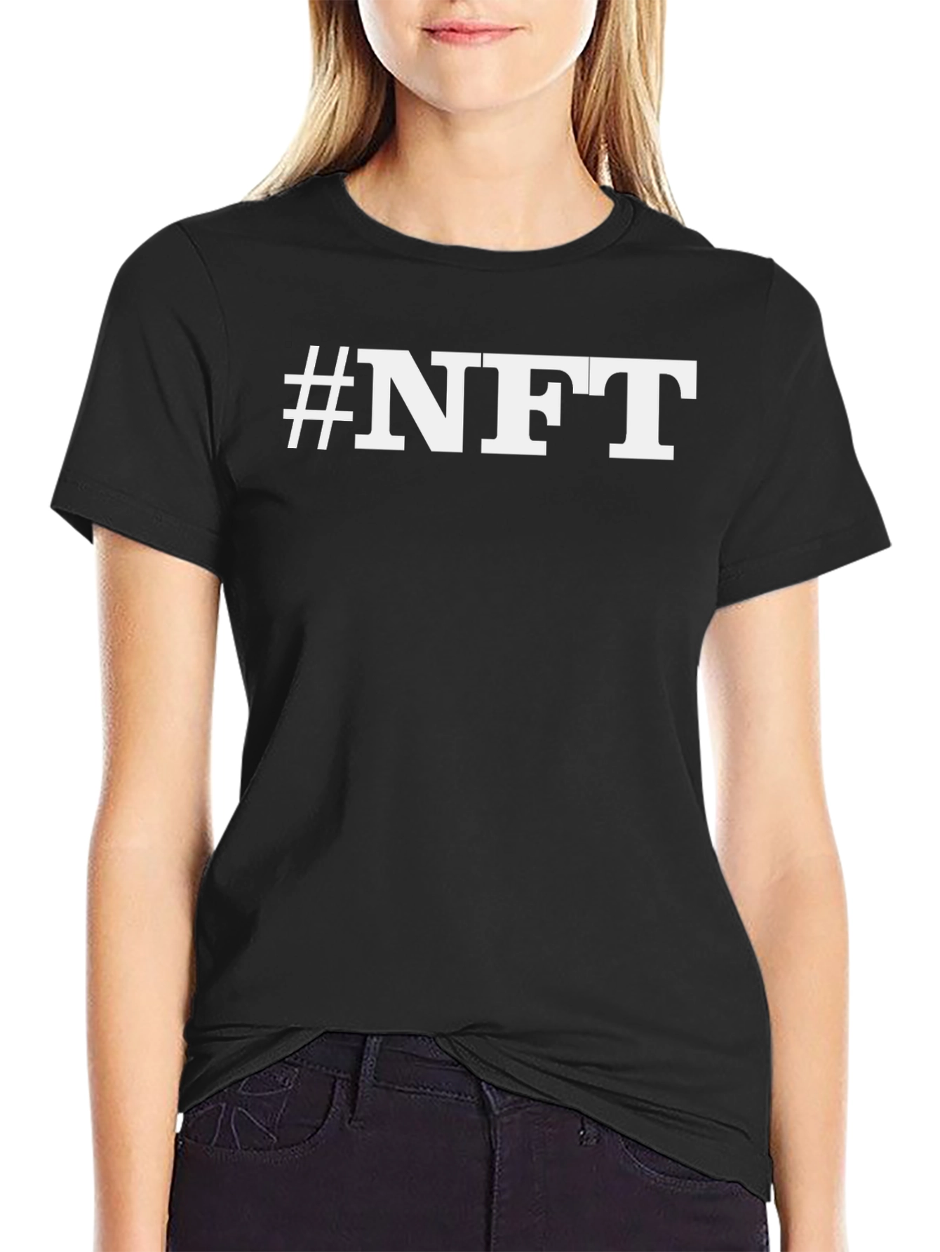 #NFT Black T-Shirt - Crypto Art Fashion