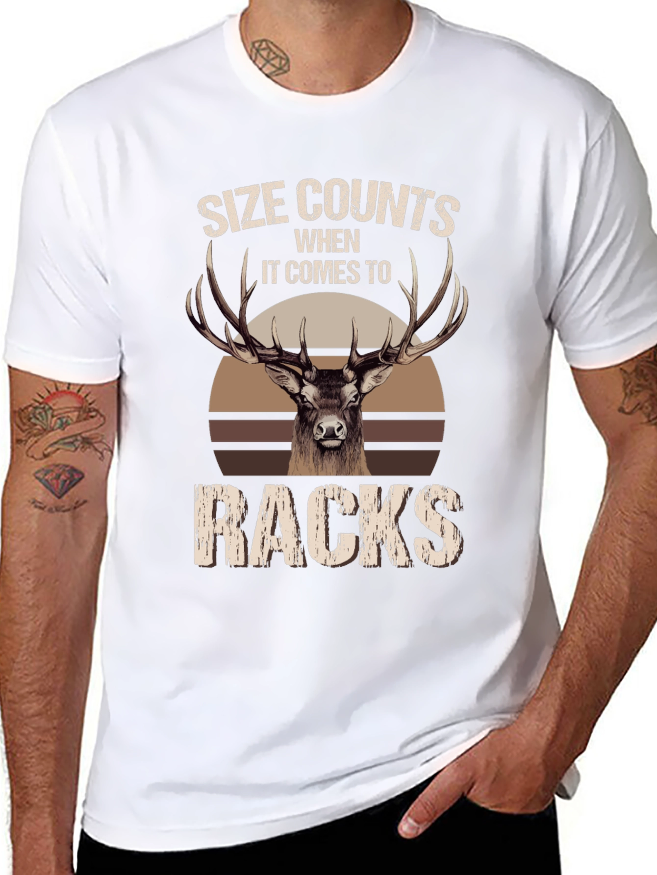Size Counts Racks Deer Hunting T-Shirt