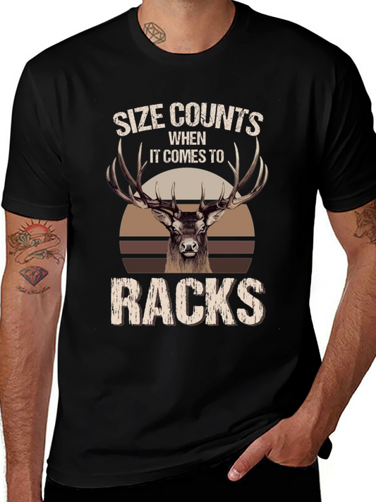 Size Counts Racks Deer Hunting T-Shirt