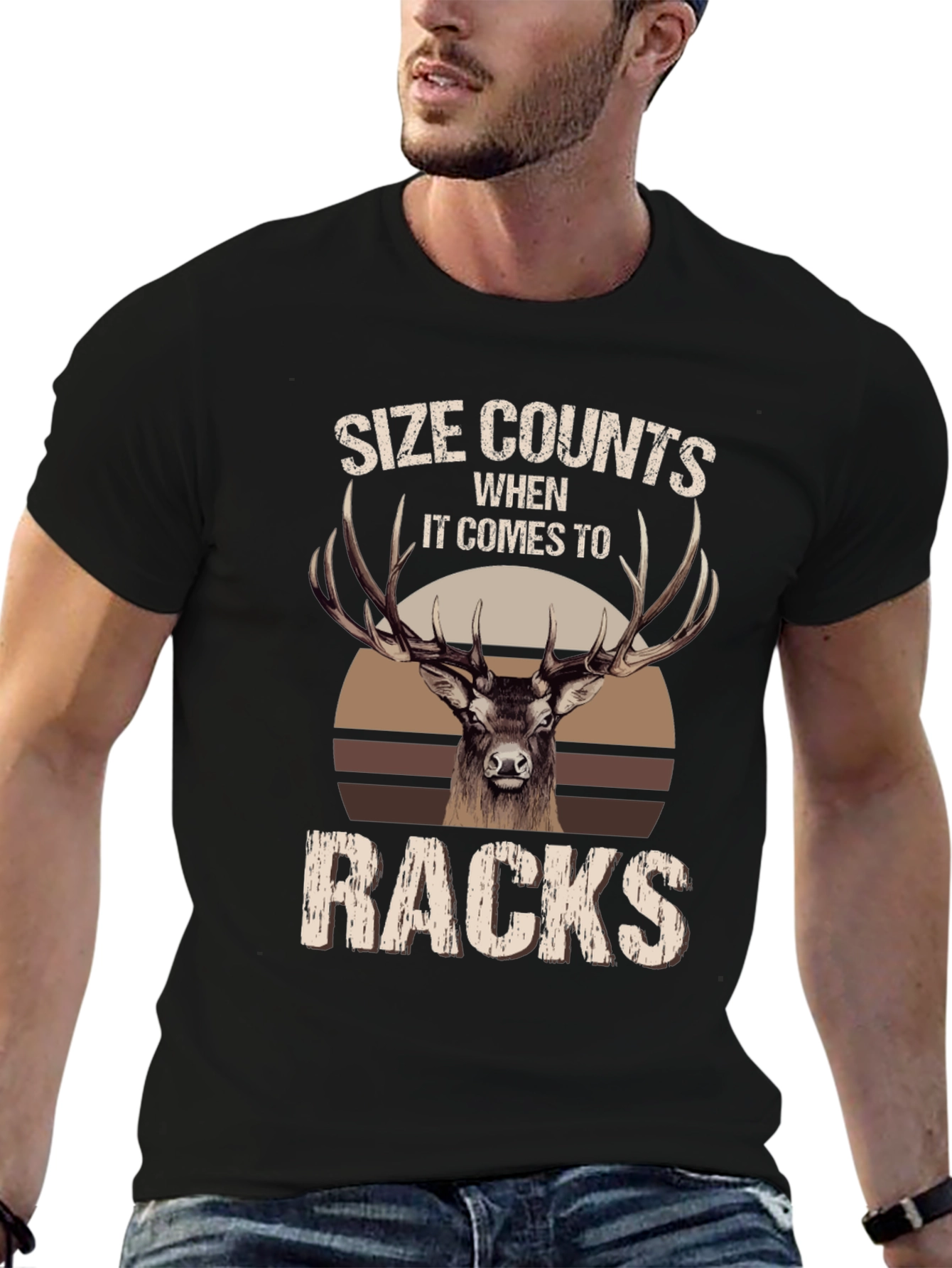 Size Counts Racks Deer Hunting T-Shirt
