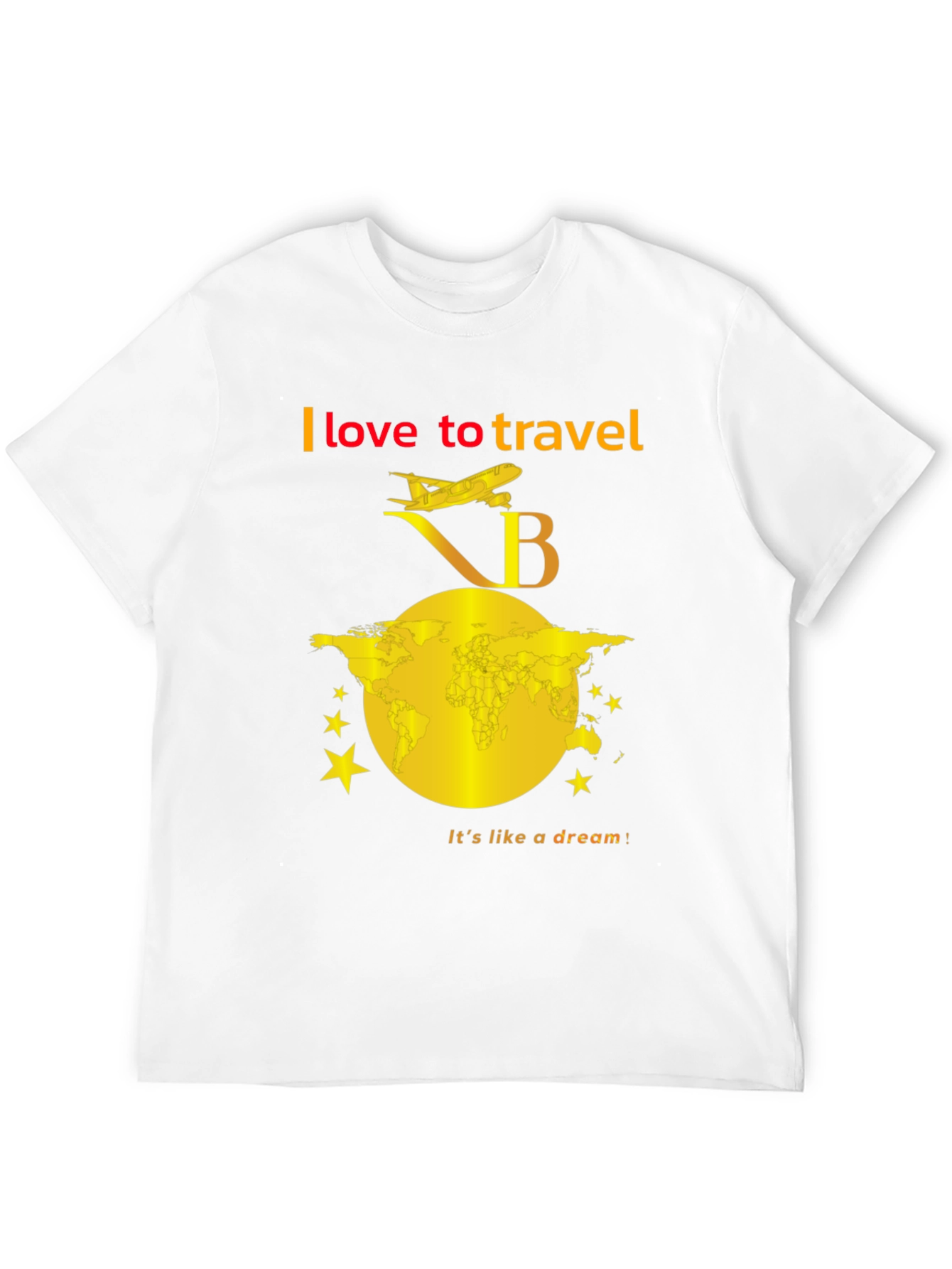 I Love To Travel Black T-Shirt
