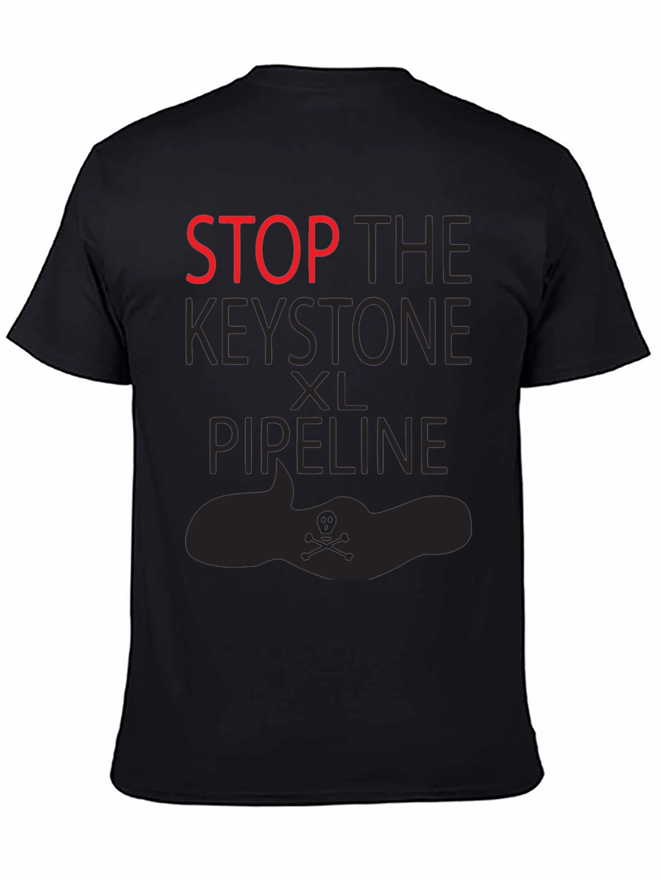 Stop the Keystone XL Pipeline Black T-Shirt