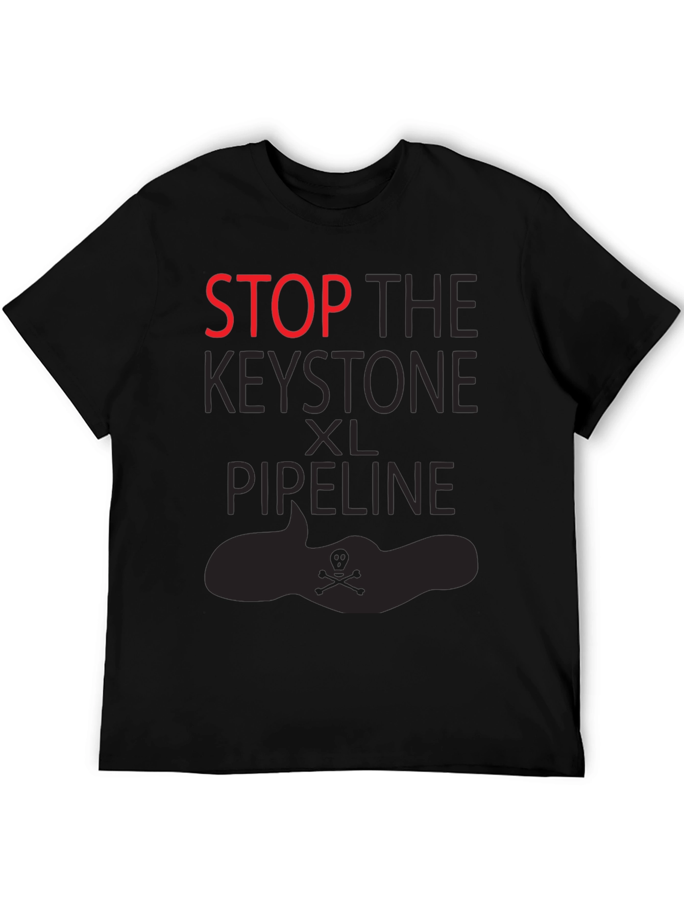 Stop the Keystone XL Pipeline Black T-Shirt