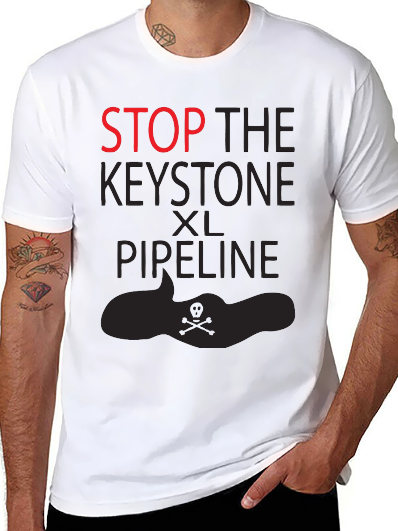 Stop the Keystone XL Pipeline Black T-Shirt