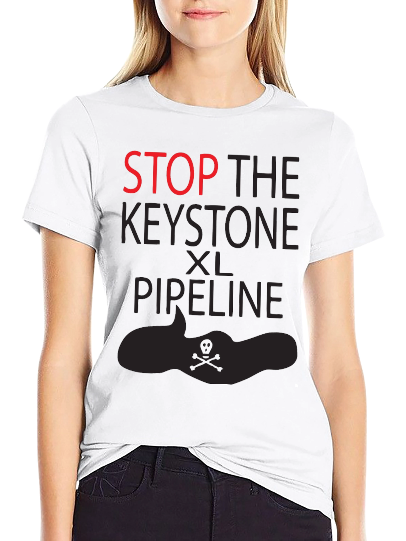 Stop the Keystone XL Pipeline Black T-Shirt