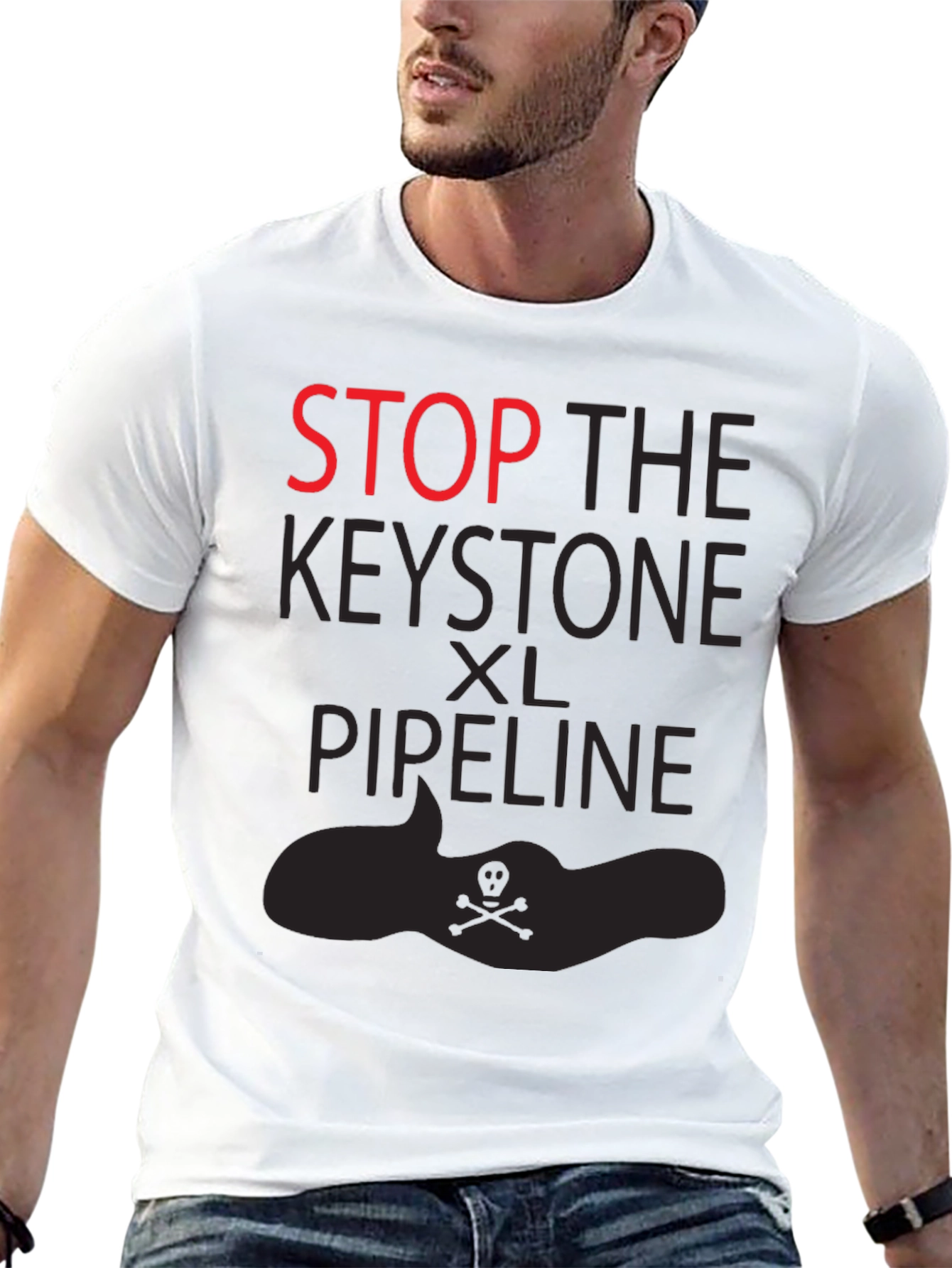 Stop the Keystone XL Pipeline Black T-Shirt