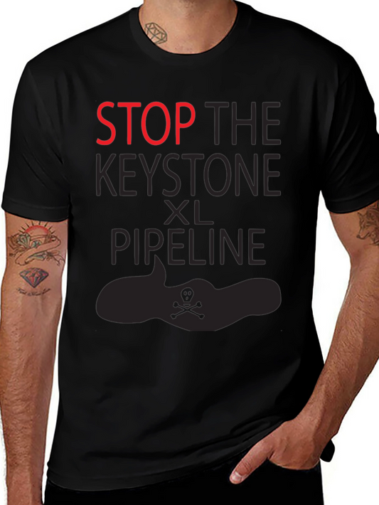 Stop the Keystone XL Pipeline Black T-Shirt