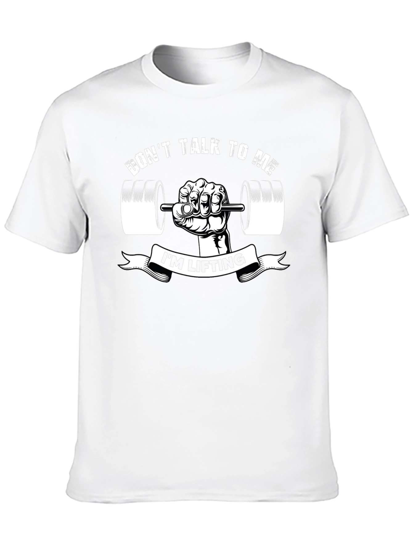Dont Talk To Me Im Lifting Black T-Shirt