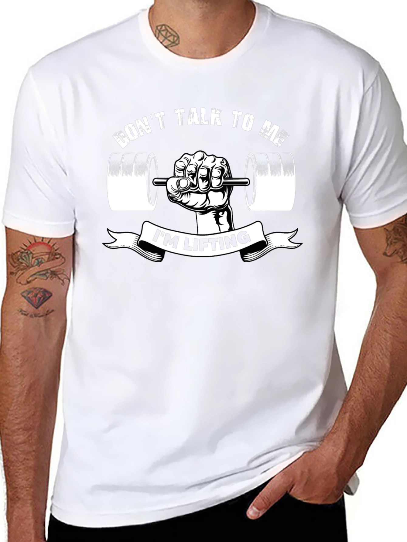 Dont Talk To Me Im Lifting Black T-Shirt