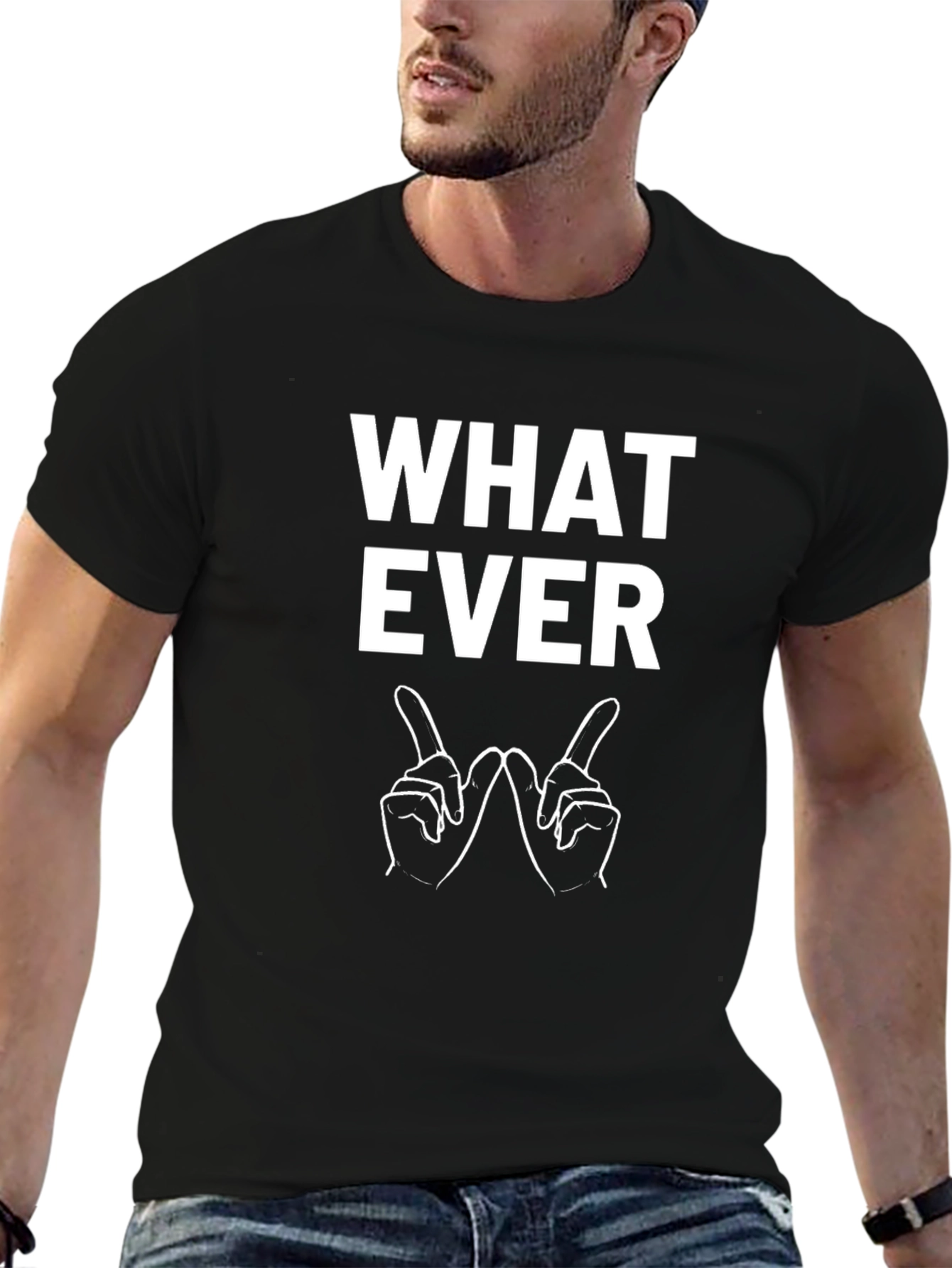 Whatever T-Shirt - Sarcastic Hand Gesture Tee