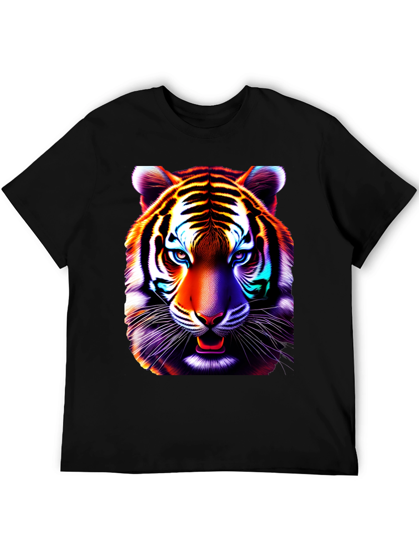 Vibrant Tiger Graphic Tee - Cool Animal Print Shirt