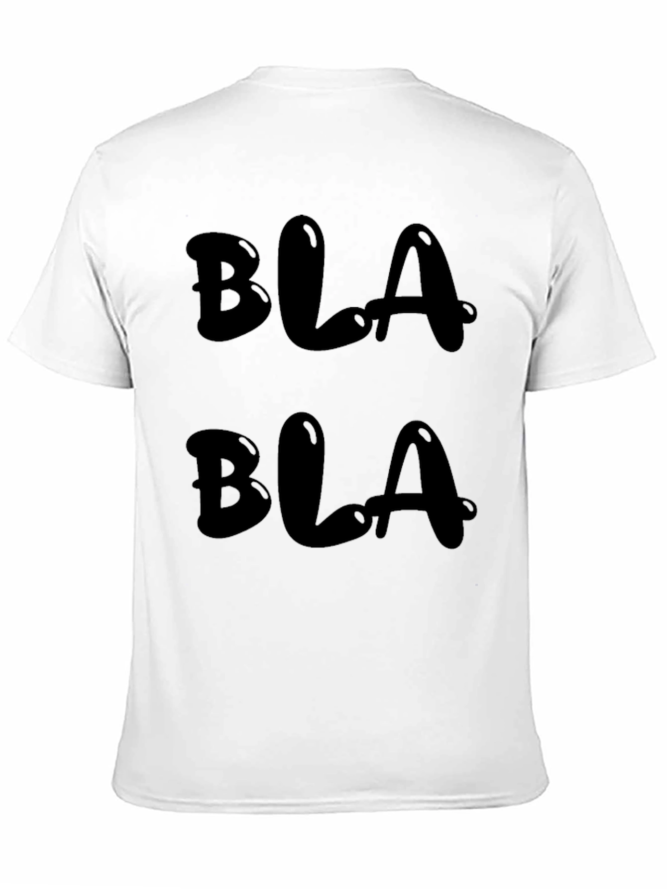 Blah T-Shirt Black Cotton Casual Tee