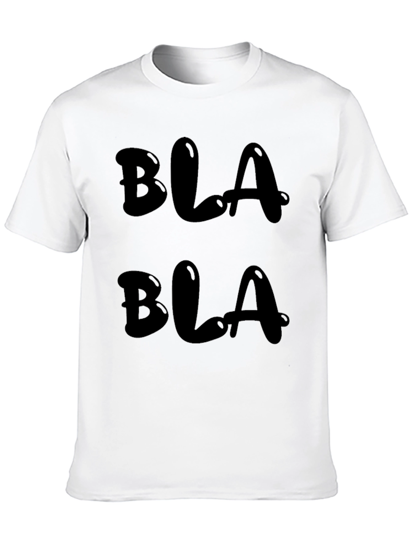 Blah T-Shirt Black Cotton Casual Tee