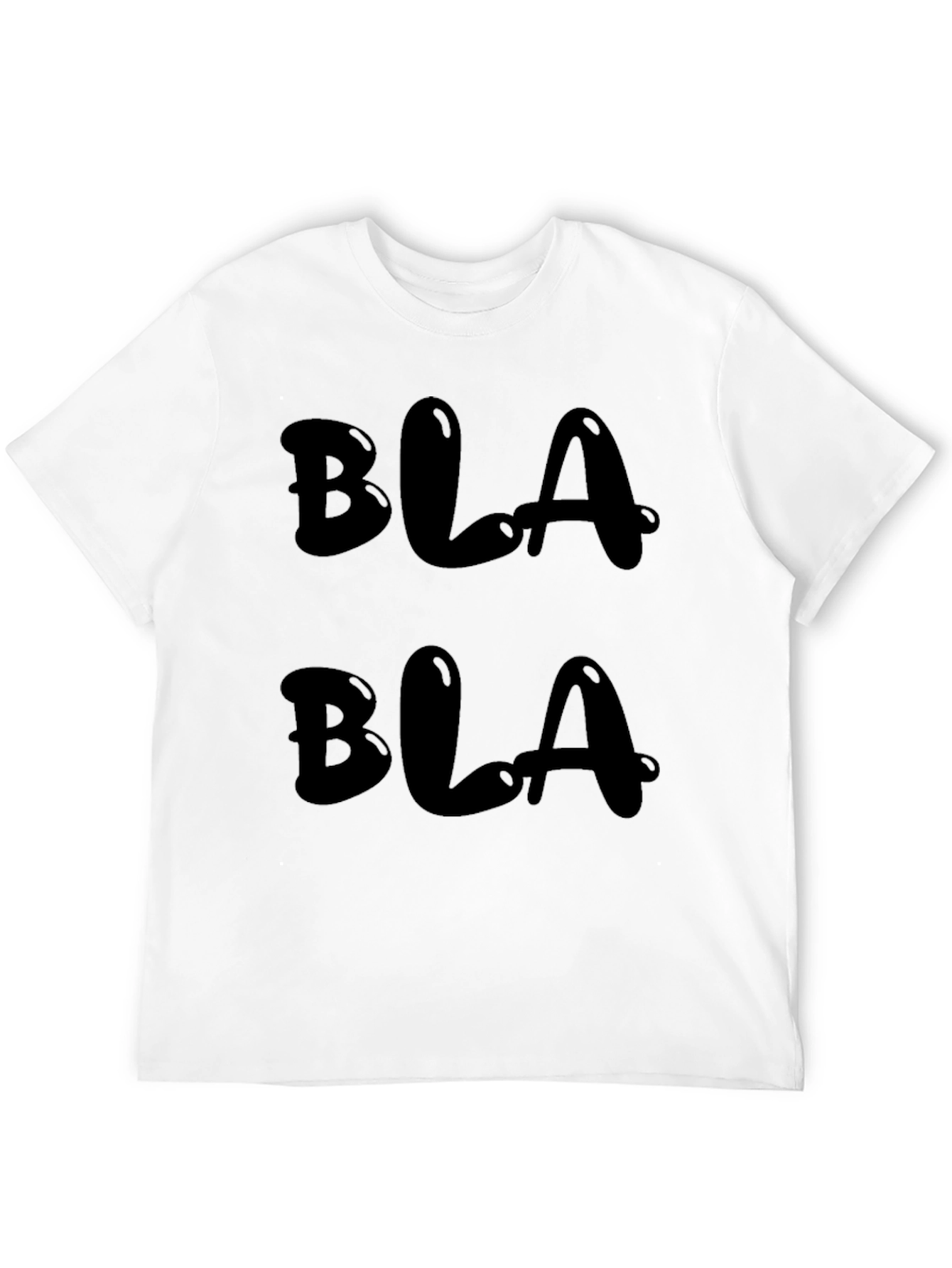 Blah T-Shirt Black Cotton Casual Tee