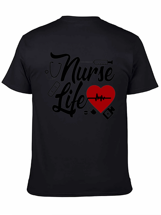 Nurse Life Graphic Tee - Black