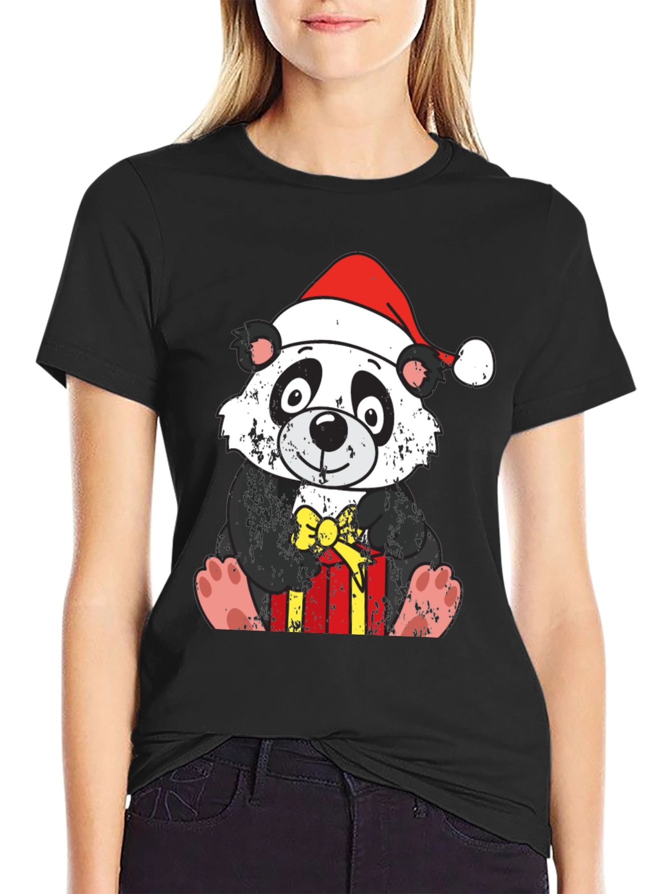 Festive Panda Christmas T-Shirt