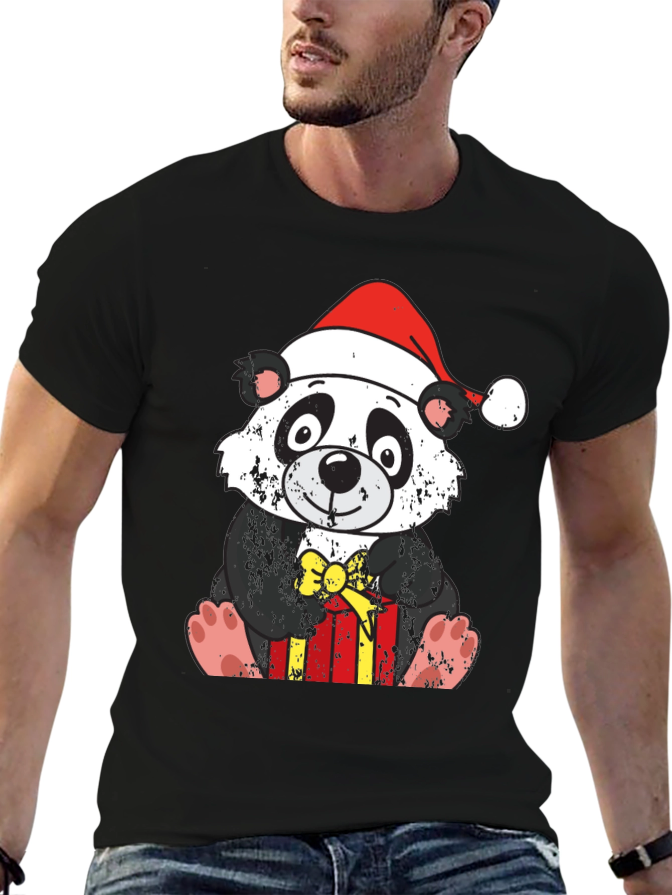 Festive Panda Christmas T-Shirt