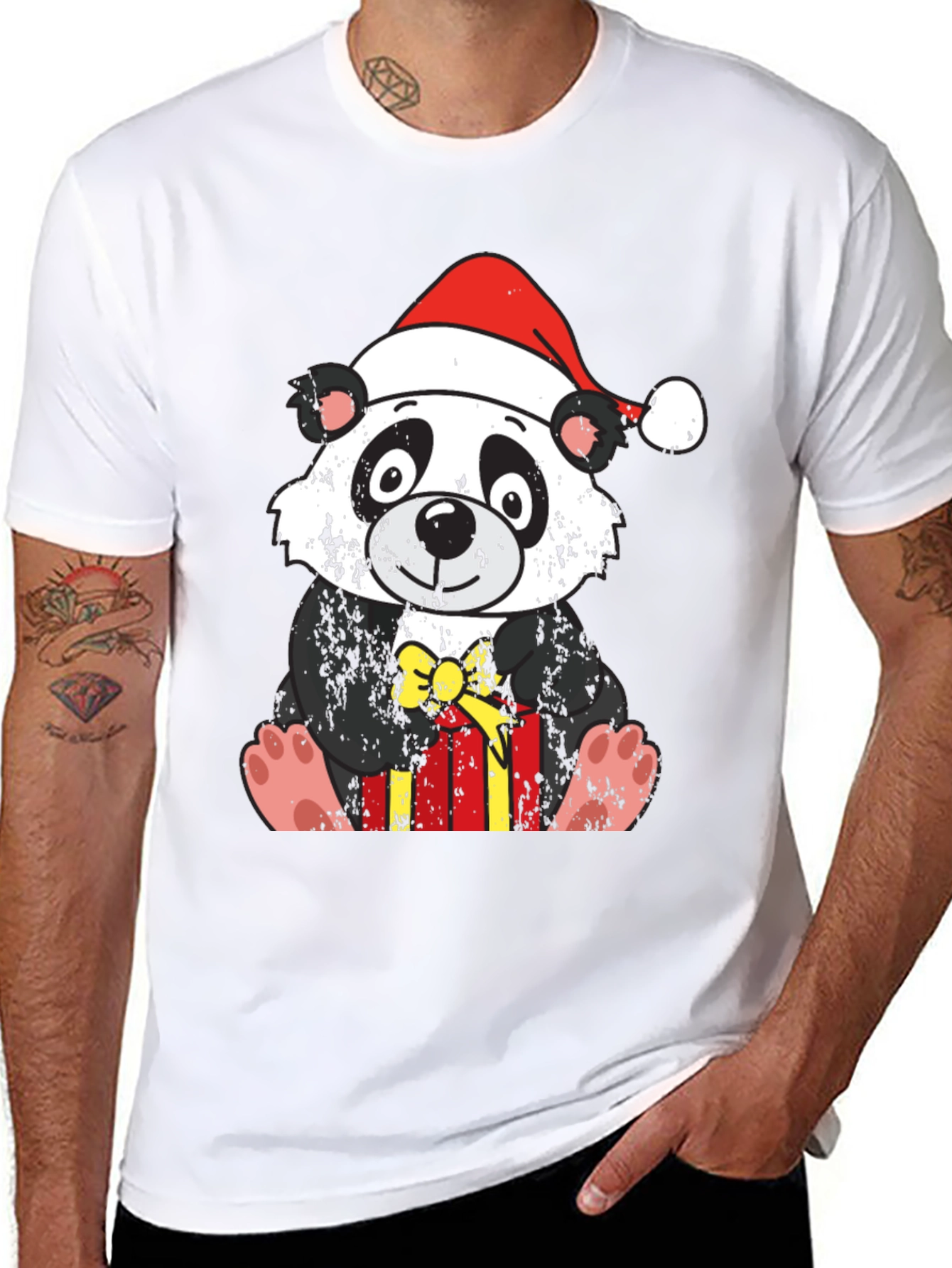 Festive Panda Christmas T-Shirt