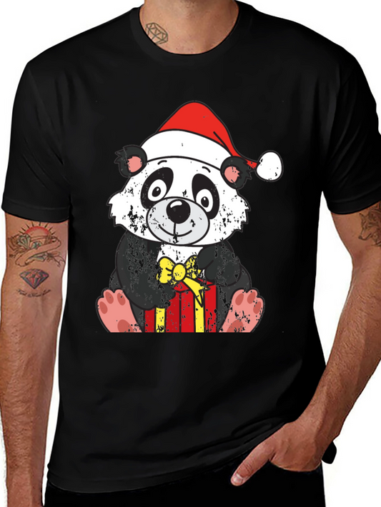 Festive Panda Christmas T-Shirt