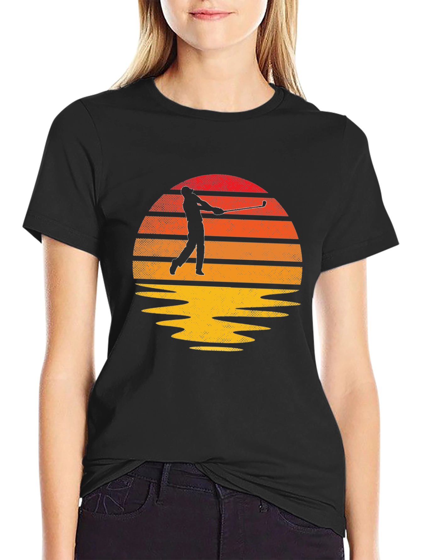 Golfer Sunset Graphic Tee - Classic Fit