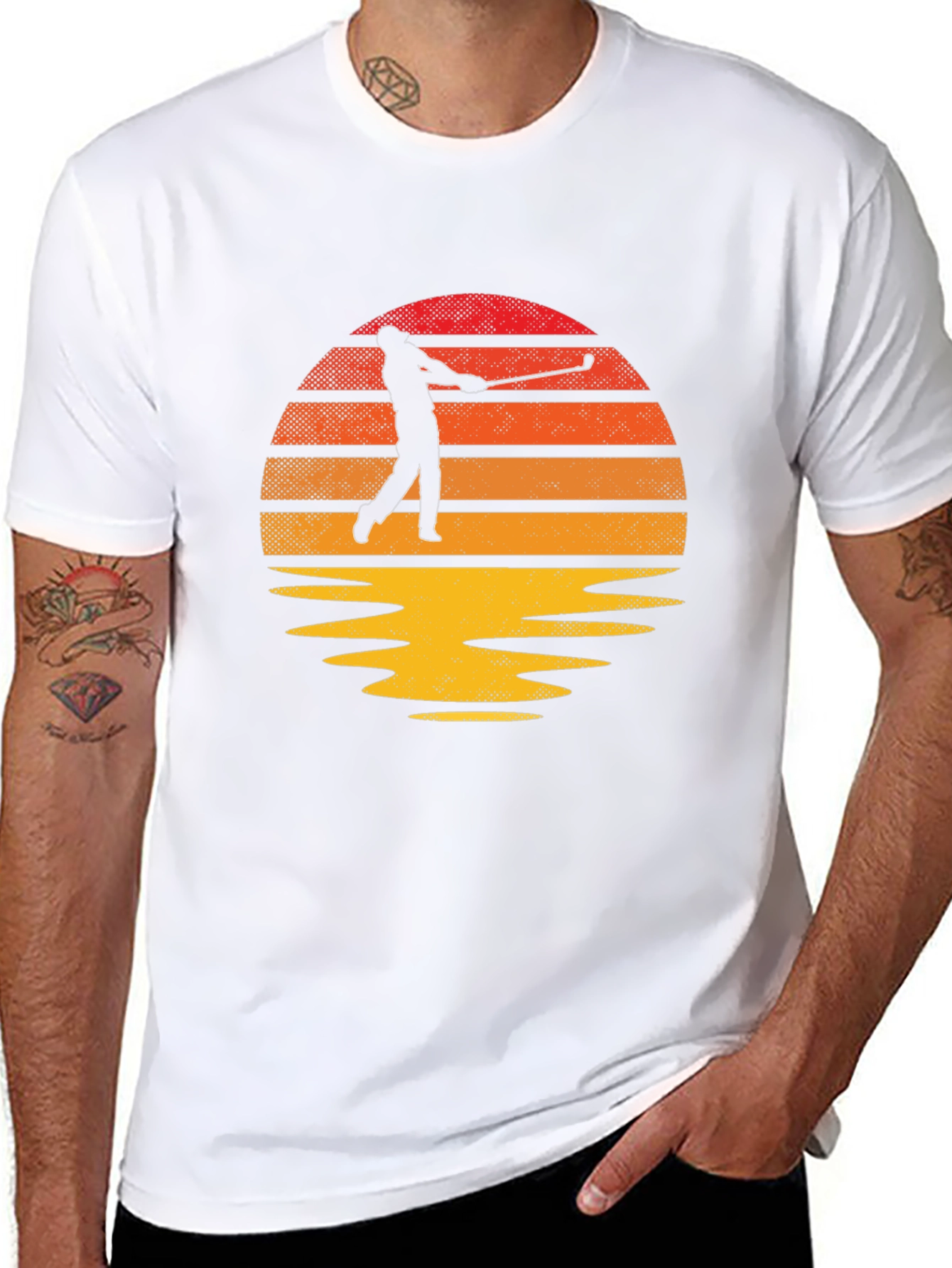 Golfer Sunset Graphic Tee - Classic Fit