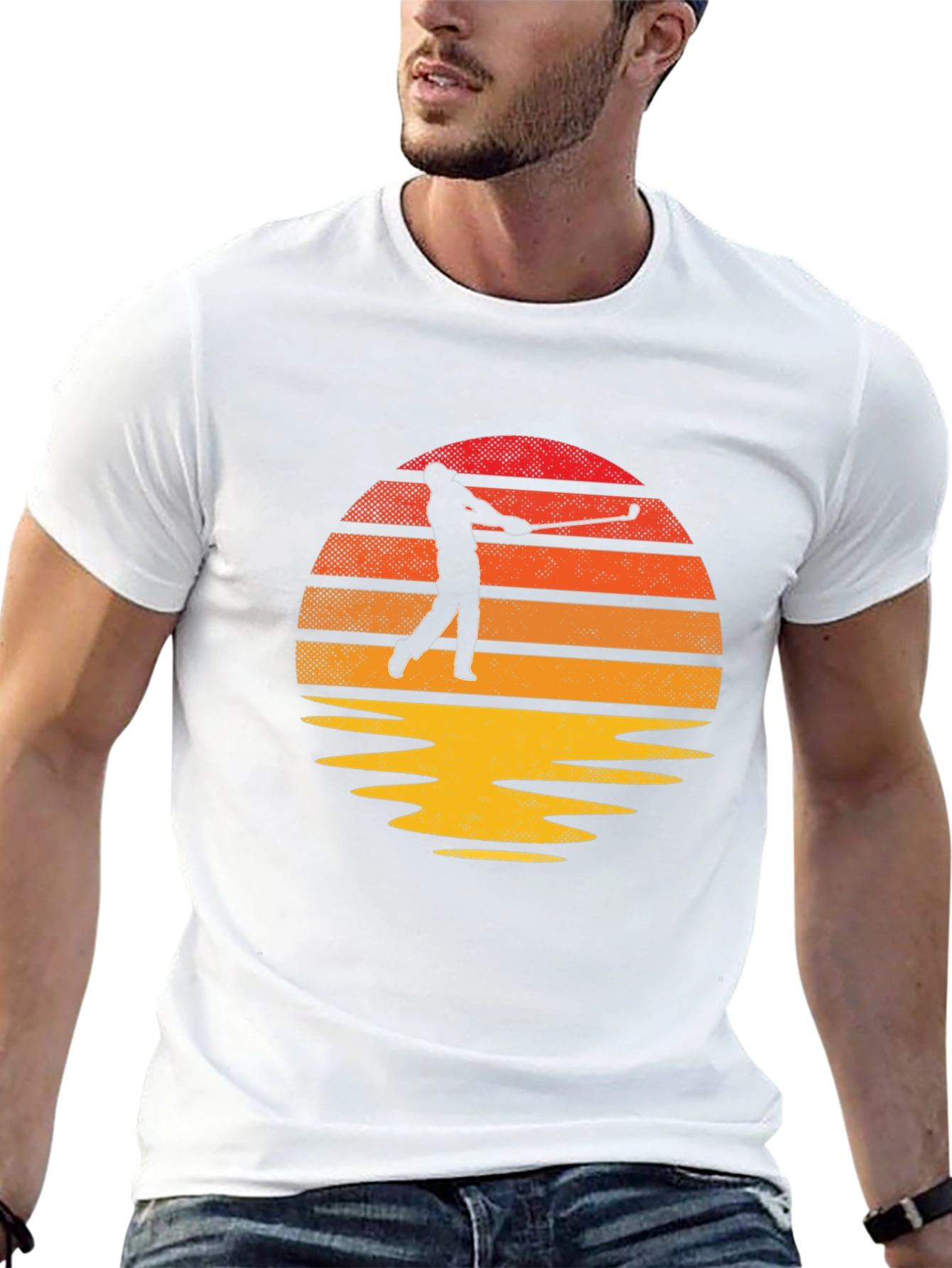 Golfer Sunset Graphic Tee - Classic Fit
