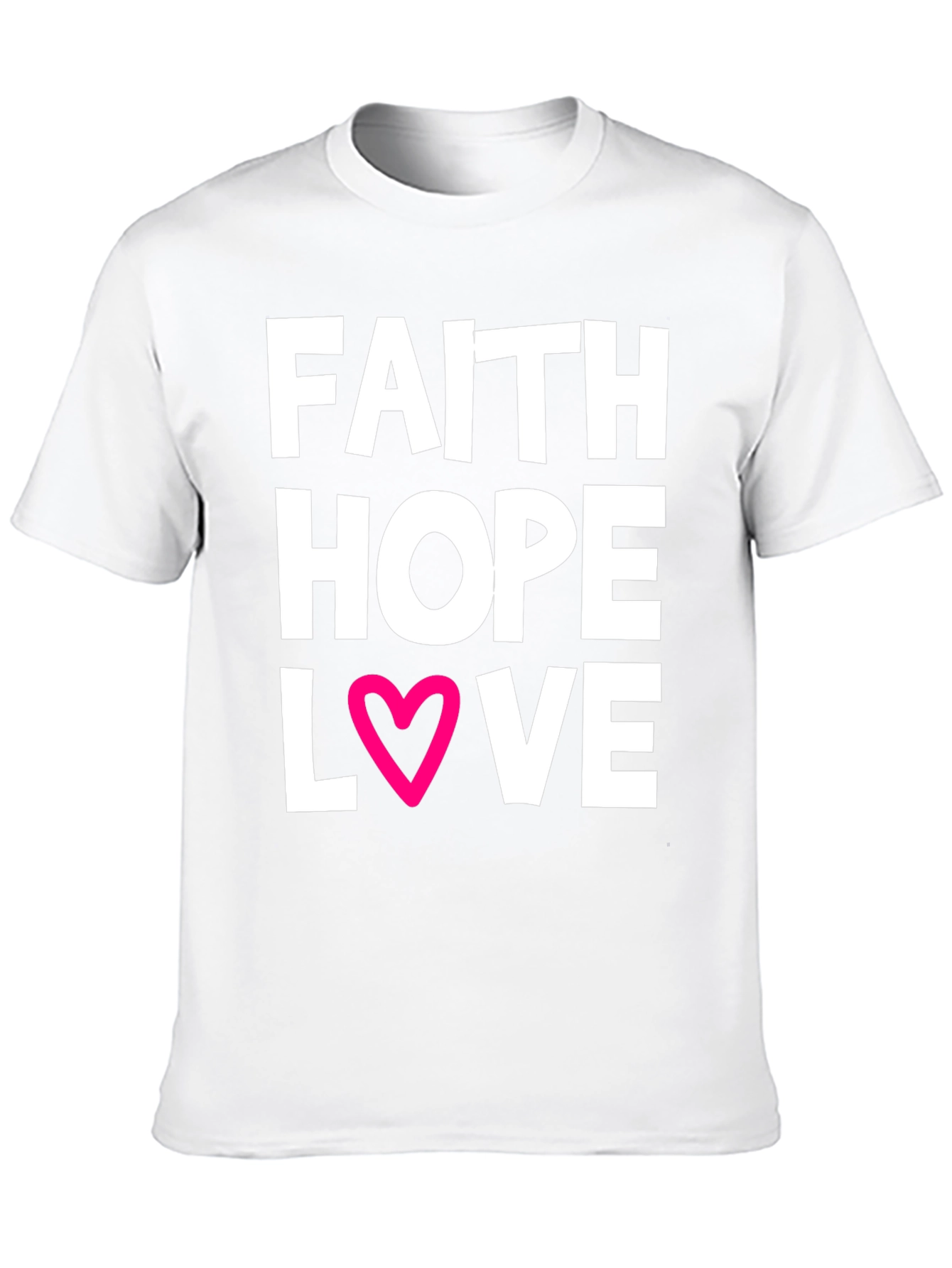 Faith Hope Love T-Shirt Black Cotton Blend
