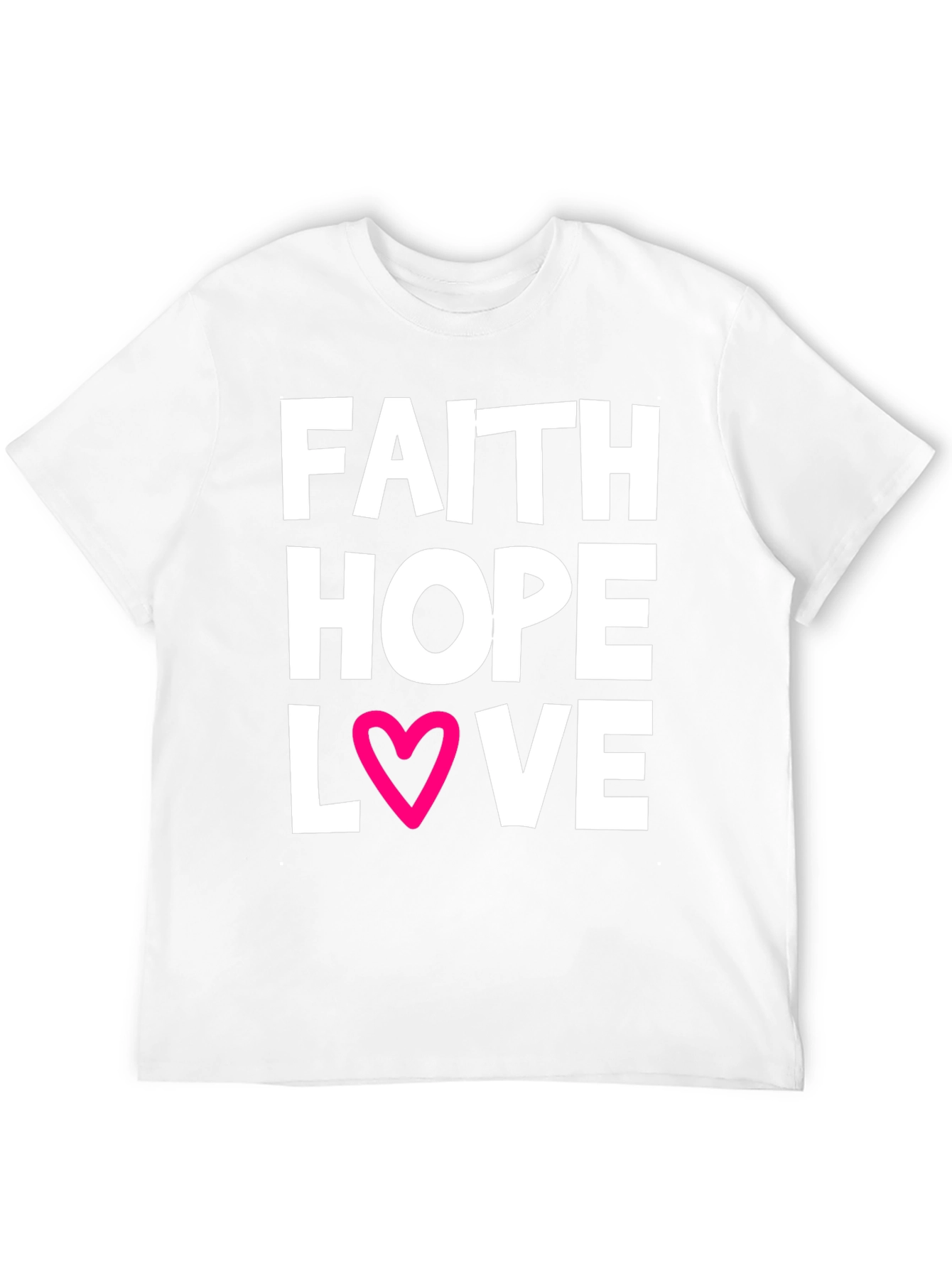 Faith Hope Love T-Shirt Black Cotton Blend