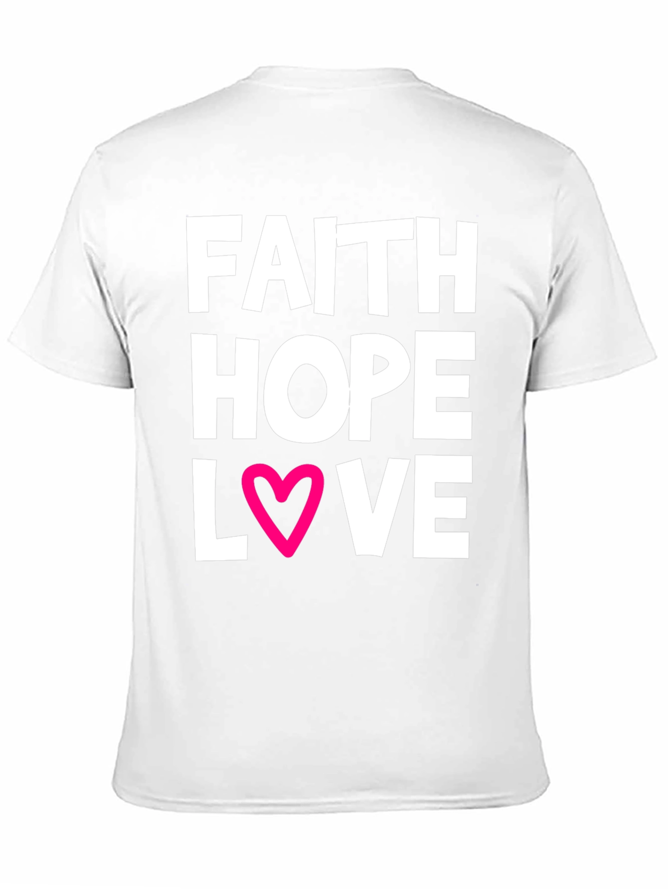 Faith Hope Love T-Shirt Black Cotton Blend