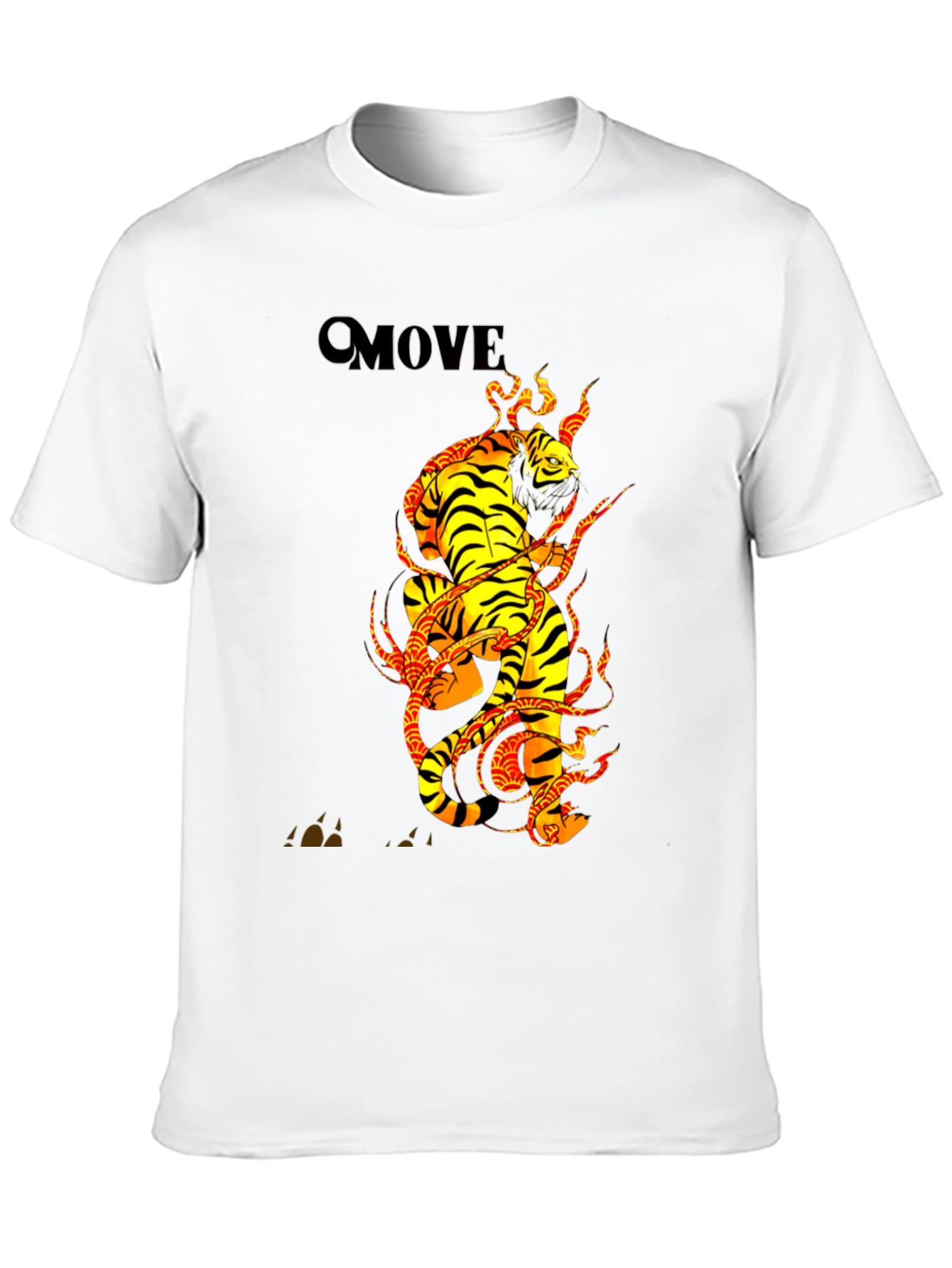 Tiger Graphic Print Black T-Shirt
