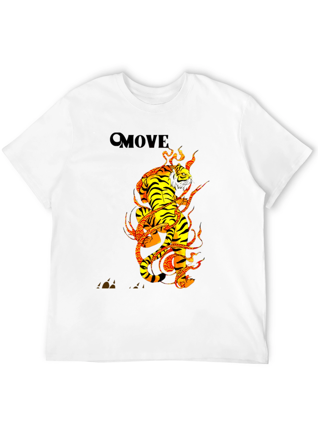 Tiger Graphic Print Black T-Shirt