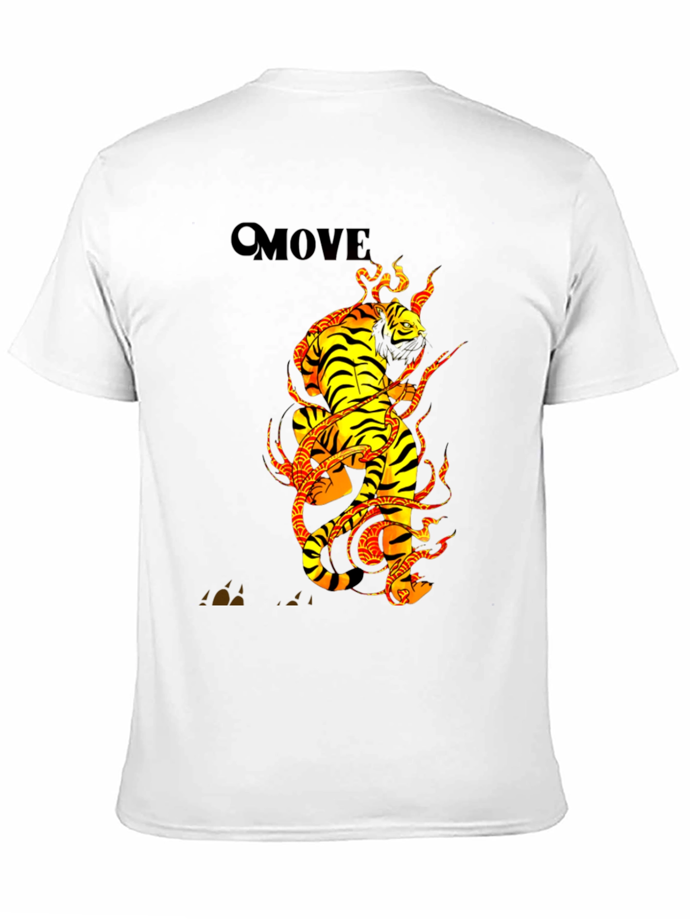 Tiger Graphic Print Black T-Shirt