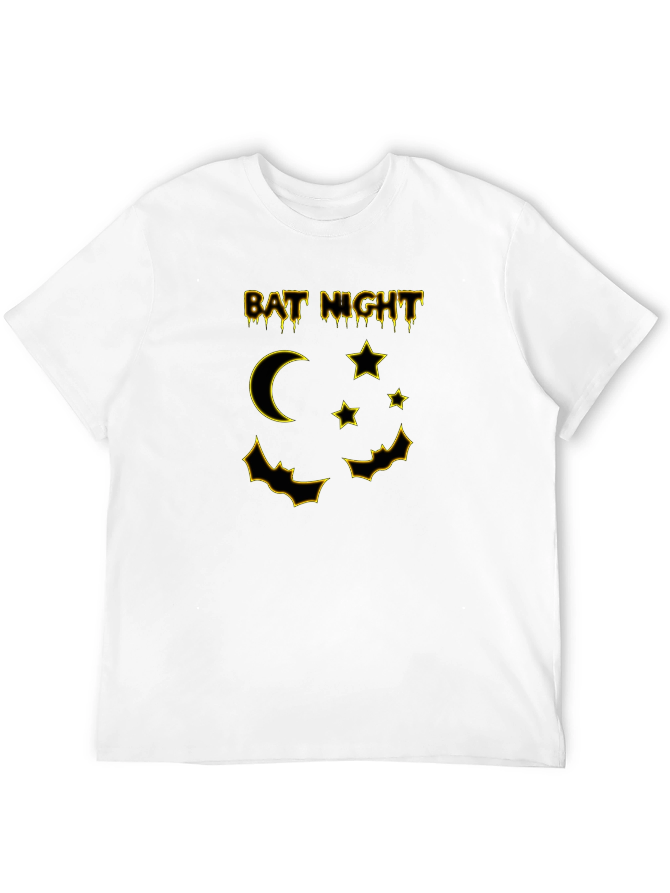 Bat Night Graphic T-Shirt - Mens Halloween Tee