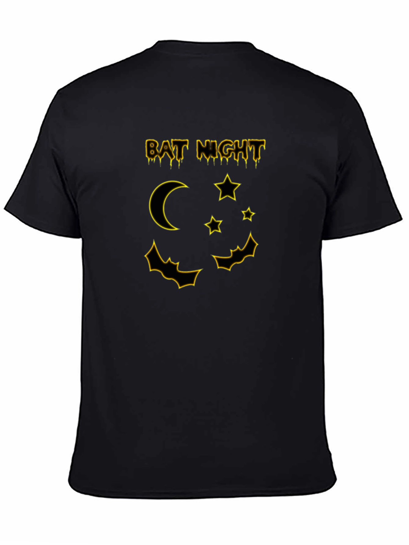 Bat Night Graphic T-Shirt - Mens Halloween Tee