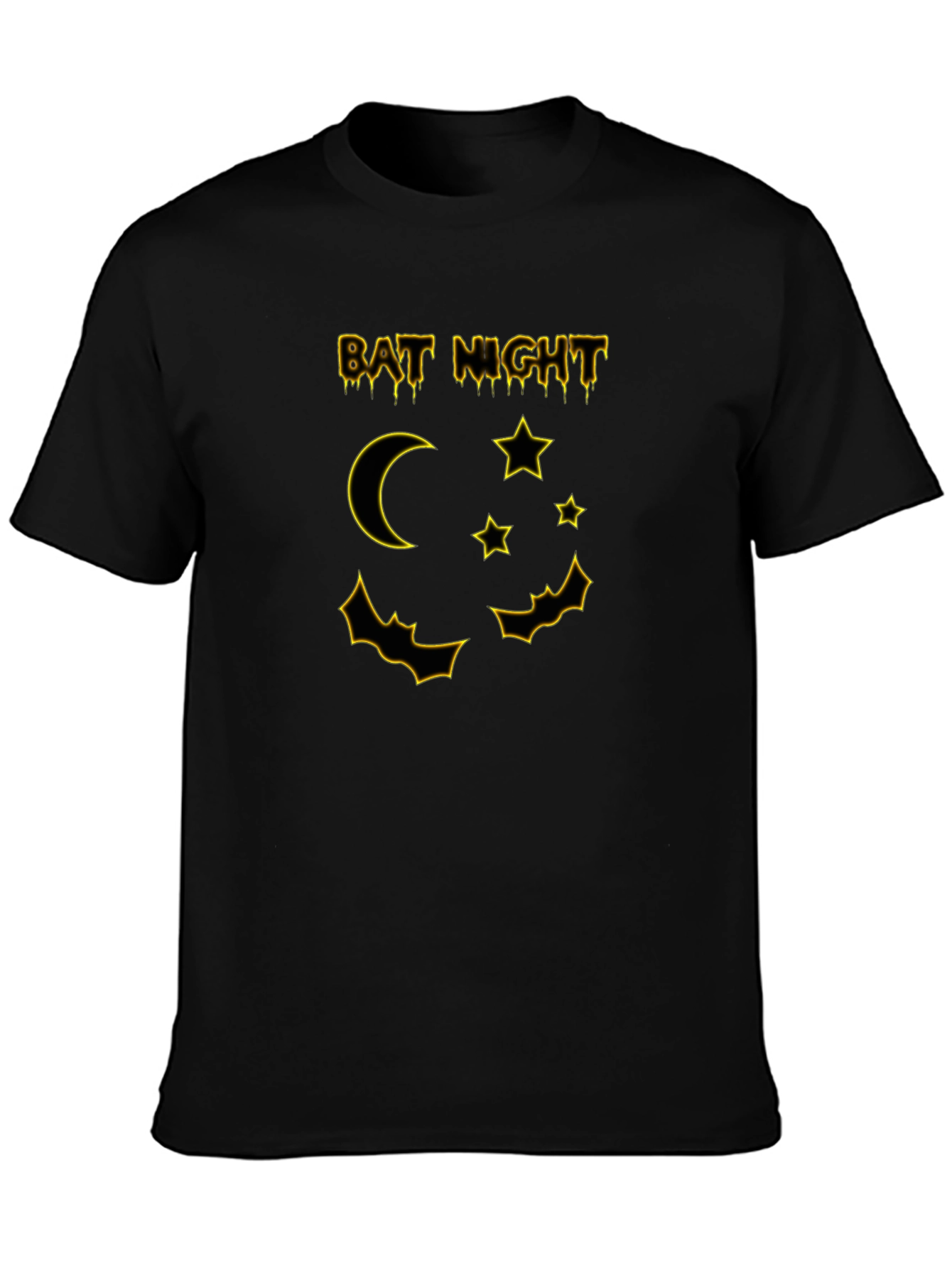 Bat Night Graphic T-Shirt - Mens Halloween Tee