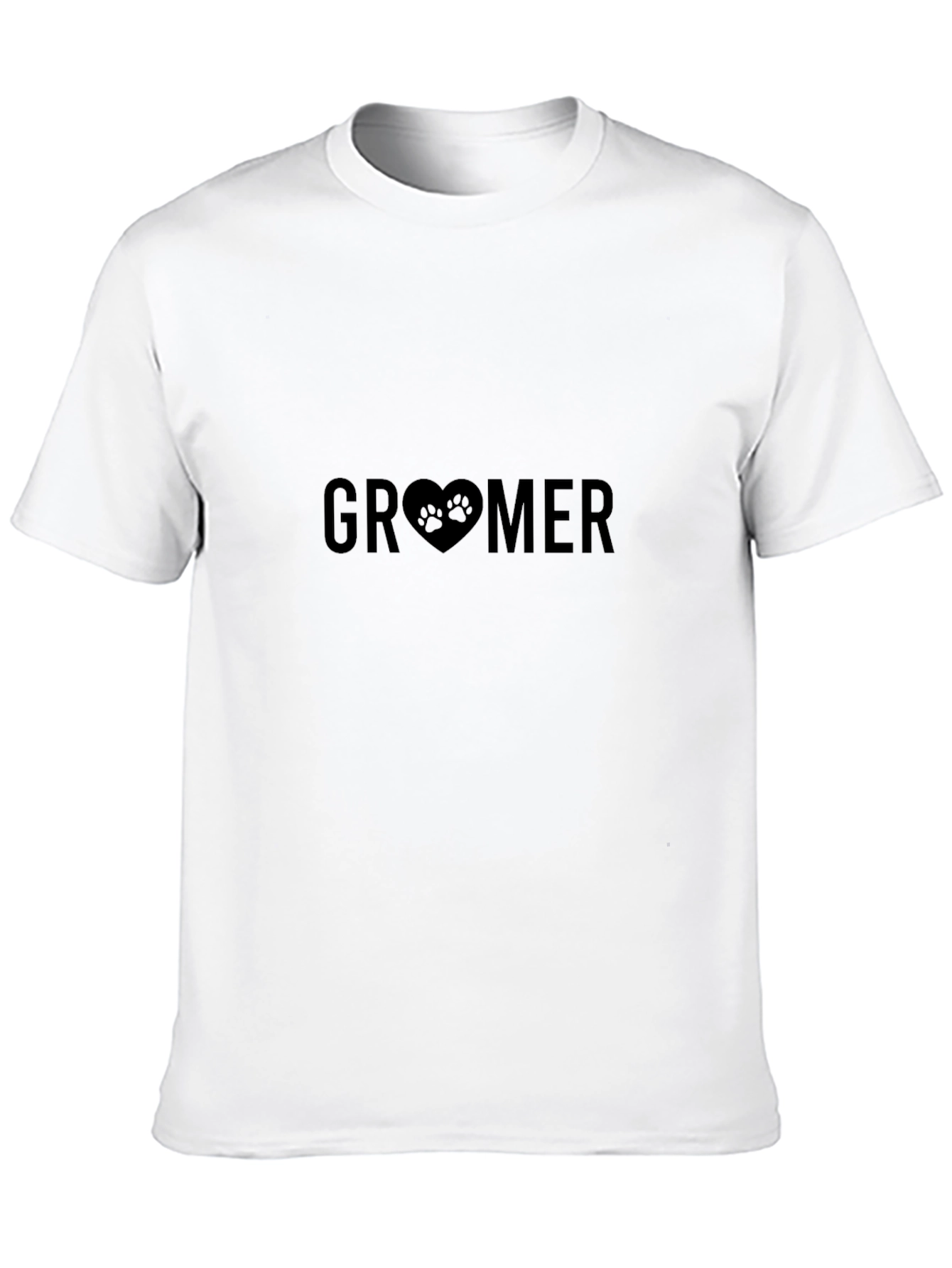 Groomer Paw Print Heart T-Shirt