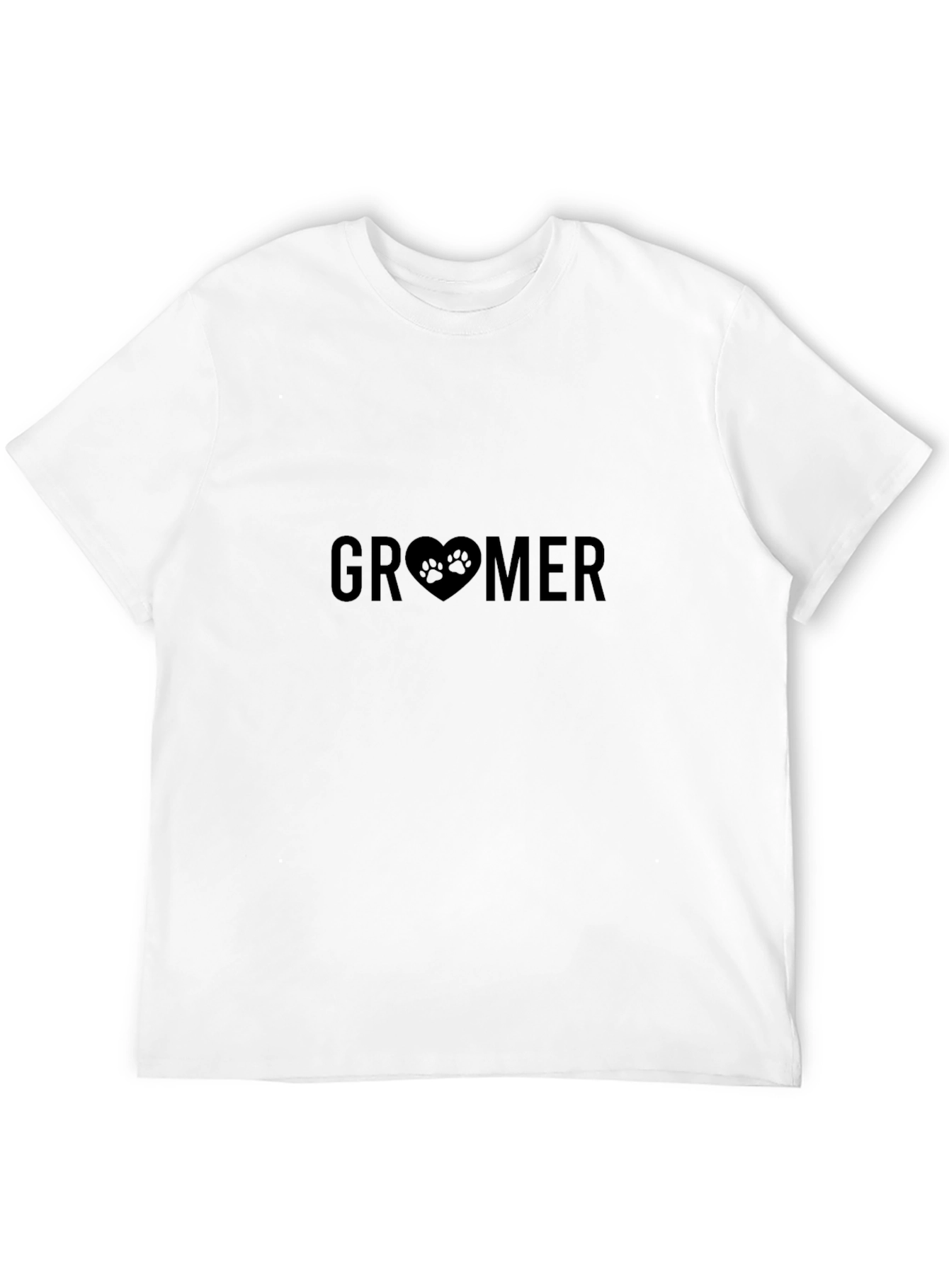 Groomer Paw Print Heart T-Shirt