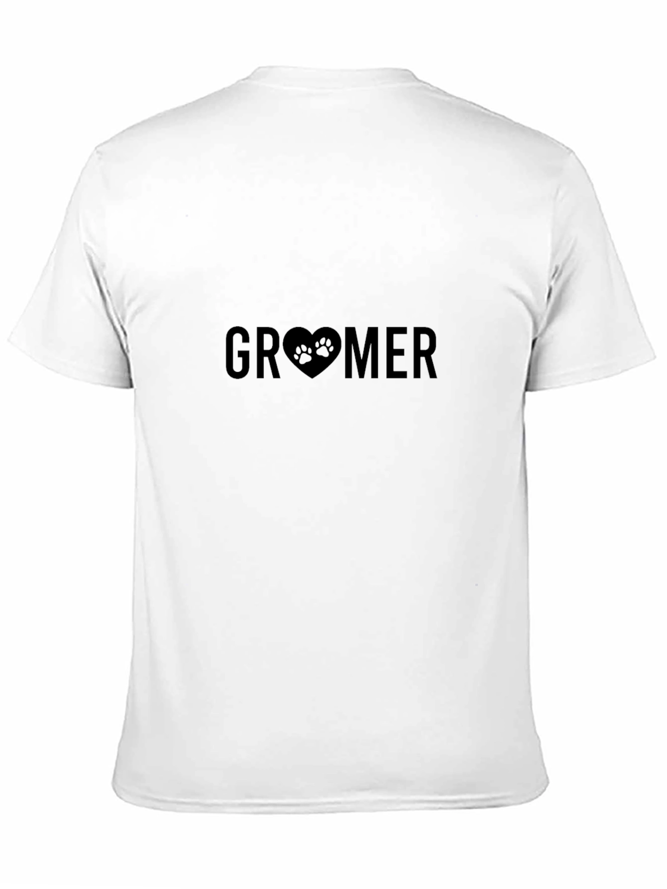 Groomer Paw Print Heart T-Shirt