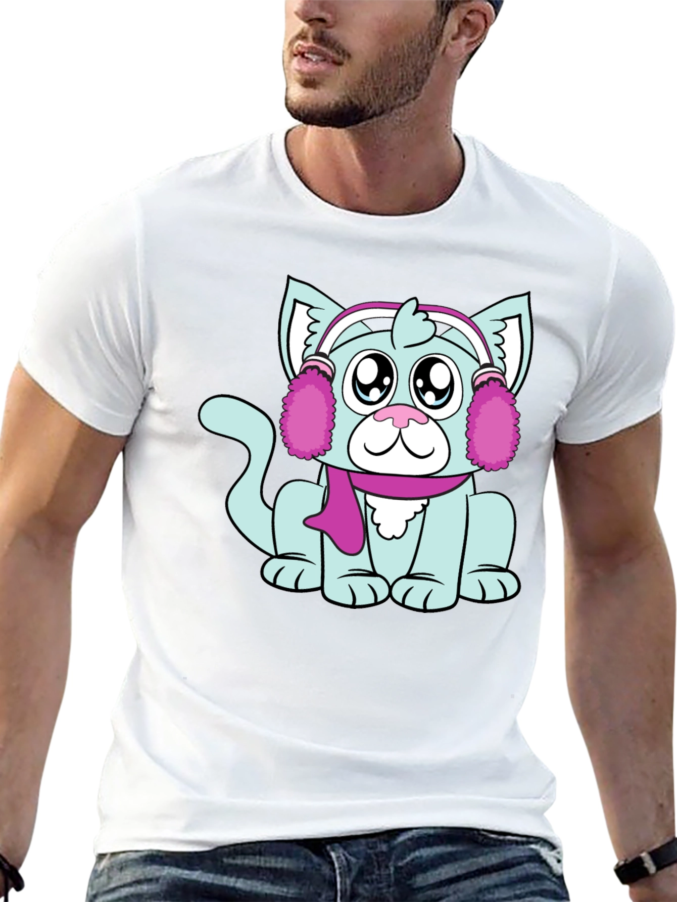 Cartoon Cat T-Shirt: Cute & Cozy