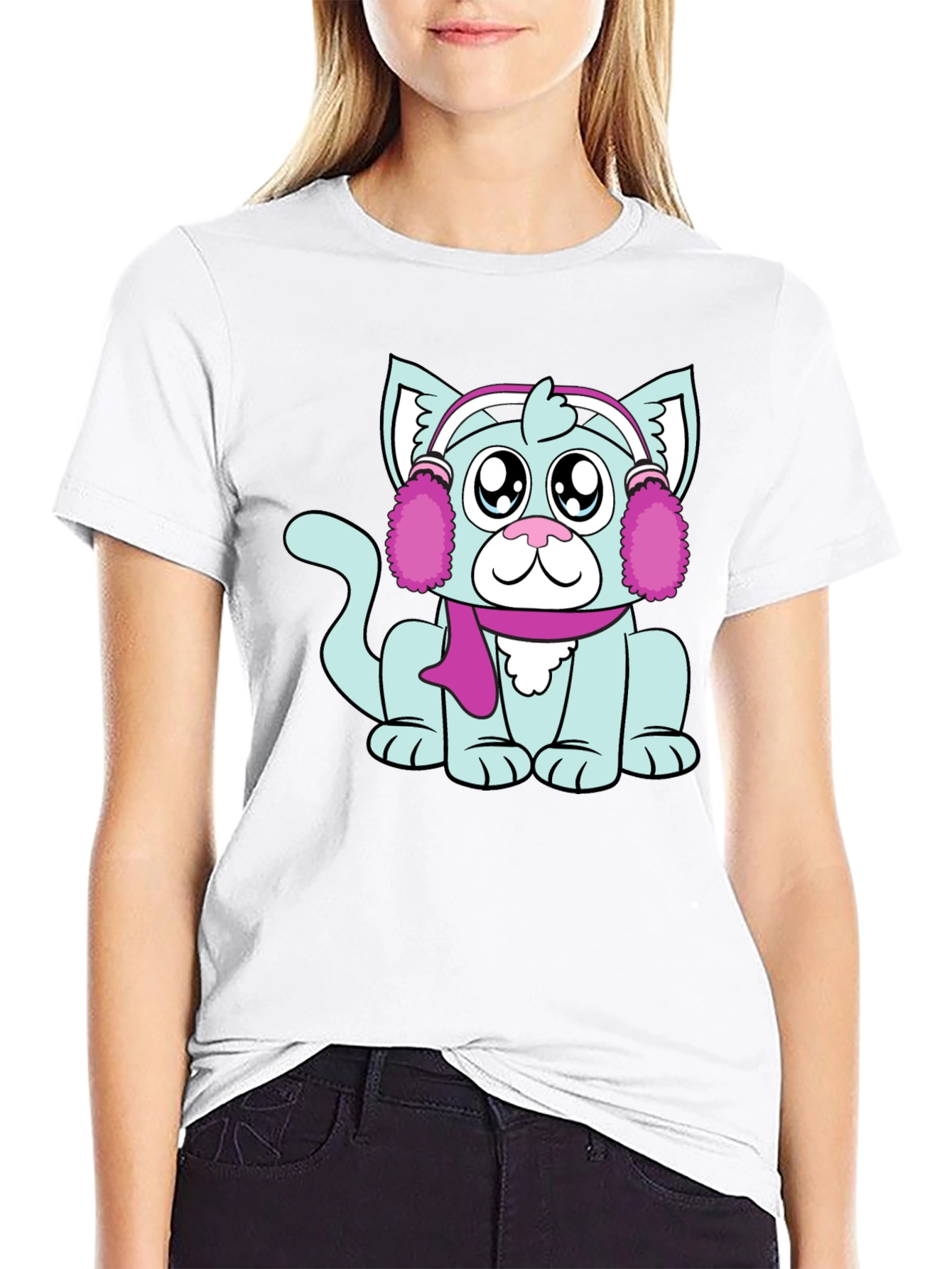Cartoon Cat T-Shirt: Cute & Cozy