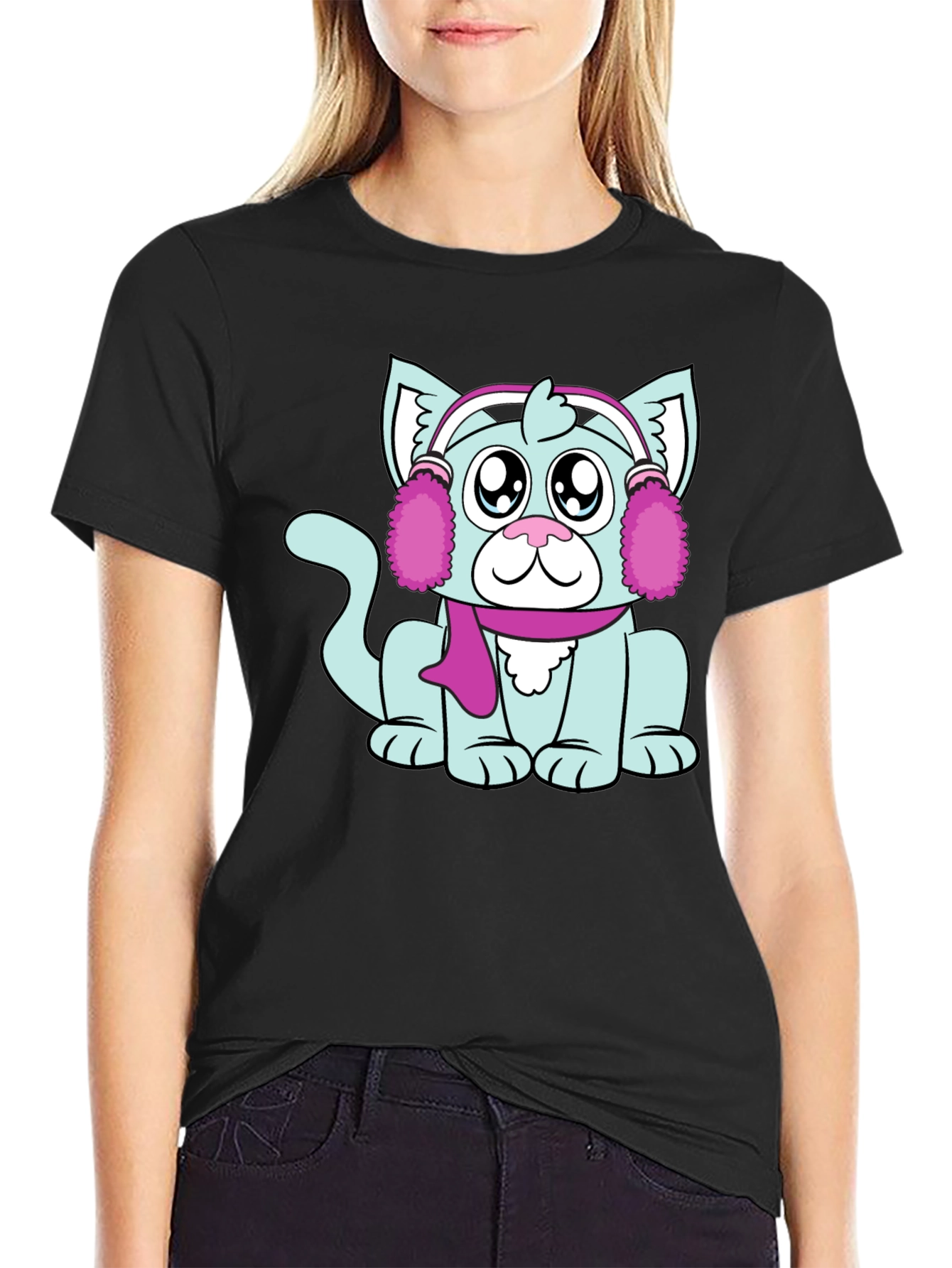 Cartoon Cat T-Shirt: Cute & Cozy