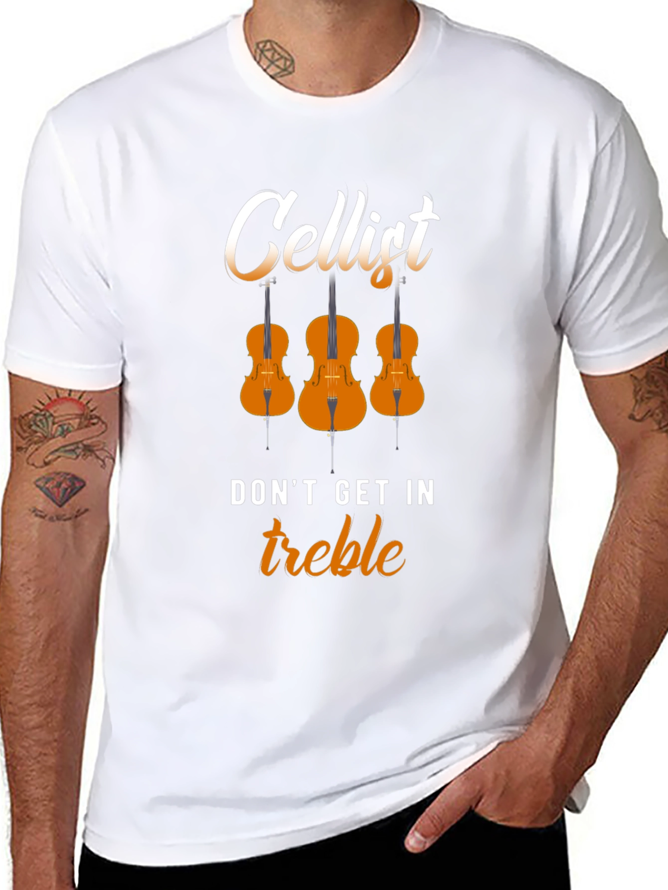 Cellist Dont Get In Treble Musician T-Shirt