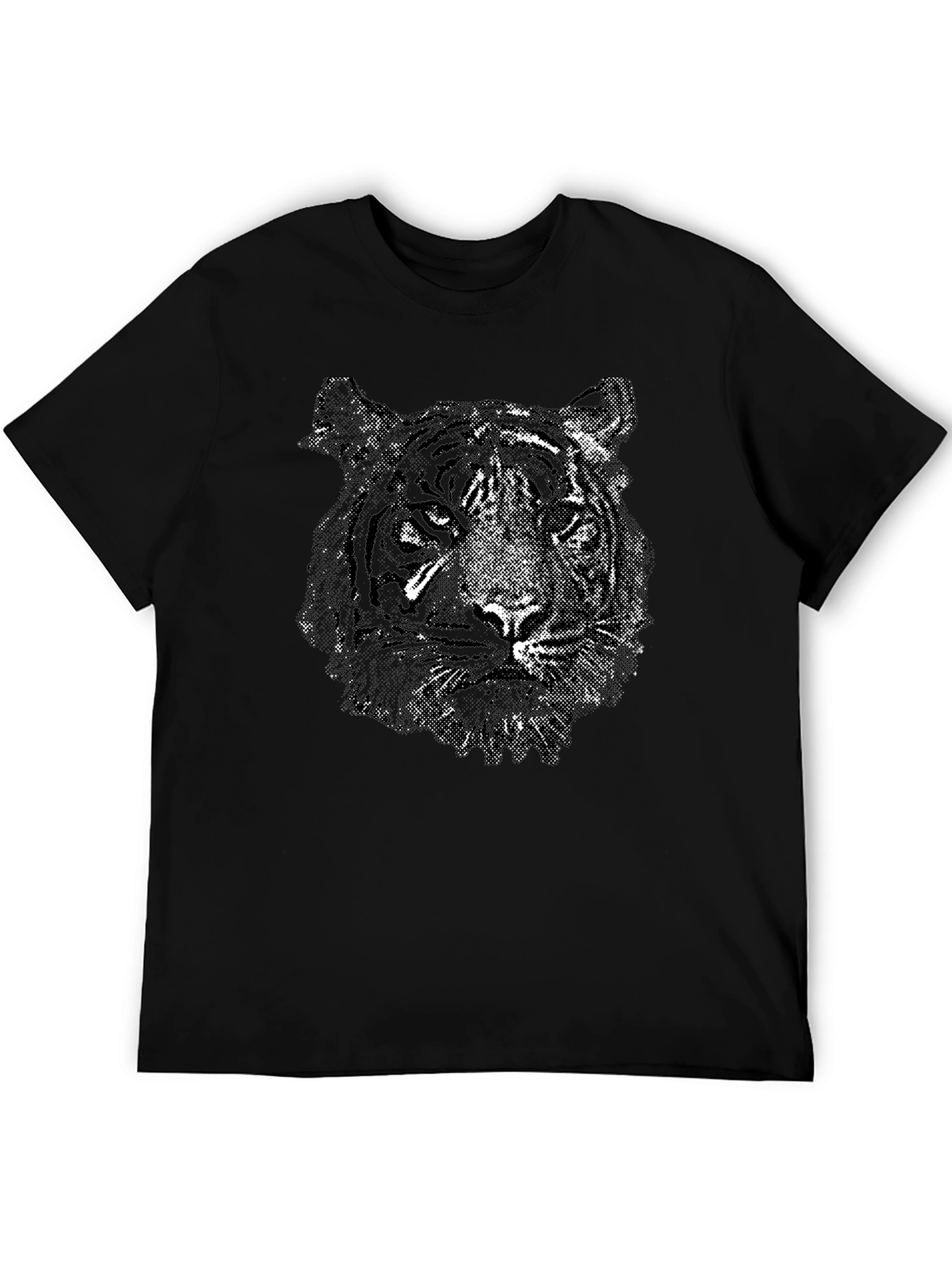 Black Tiger Graphic Tee - Stylish Animal Print