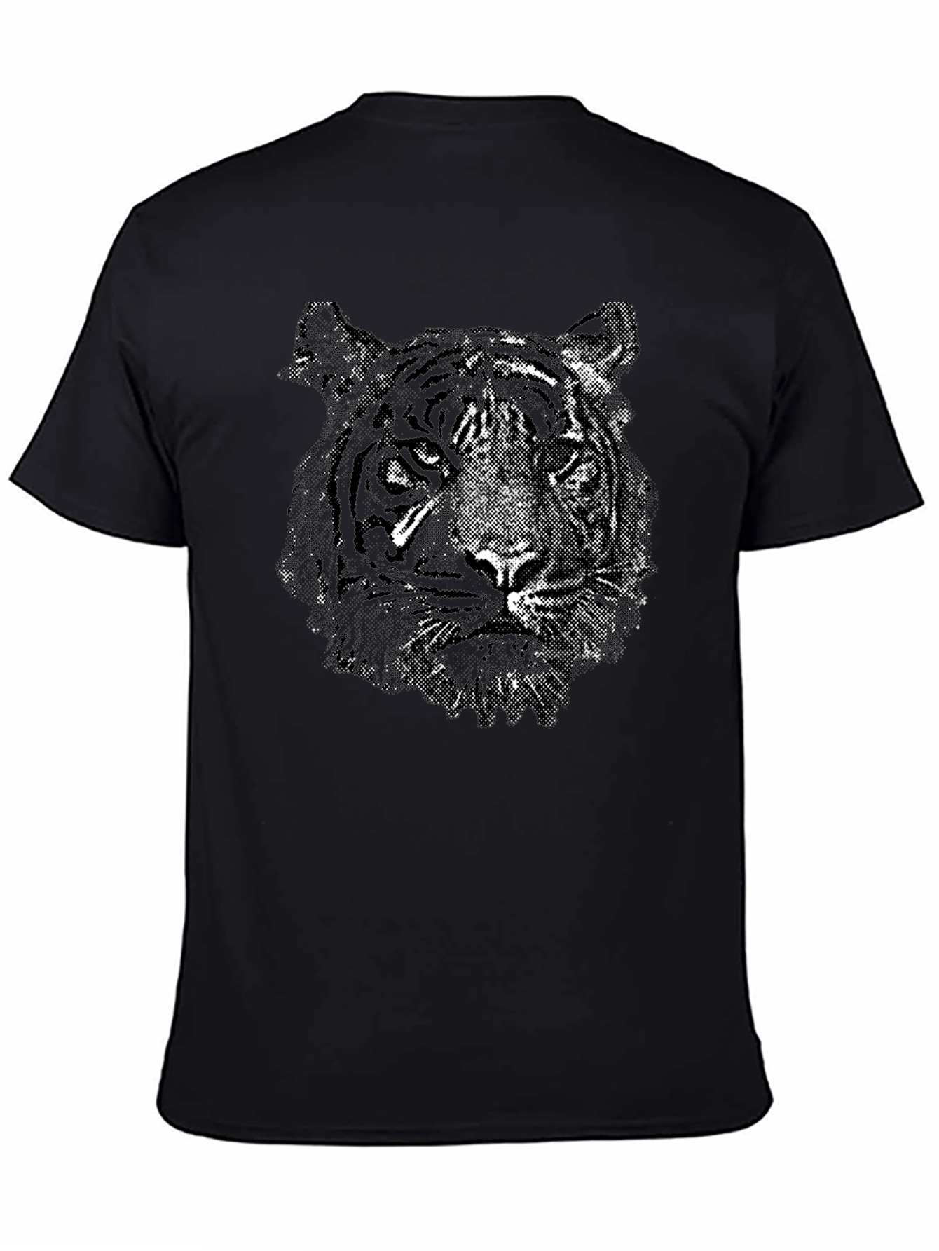 Black Tiger Graphic Tee - Stylish Animal Print