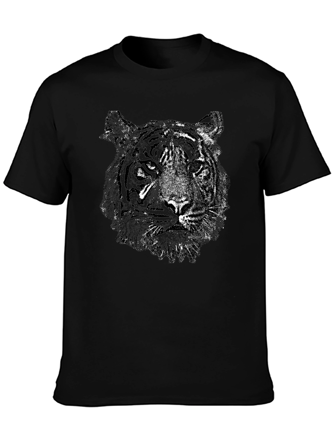 Black Tiger Graphic Tee - Stylish Animal Print