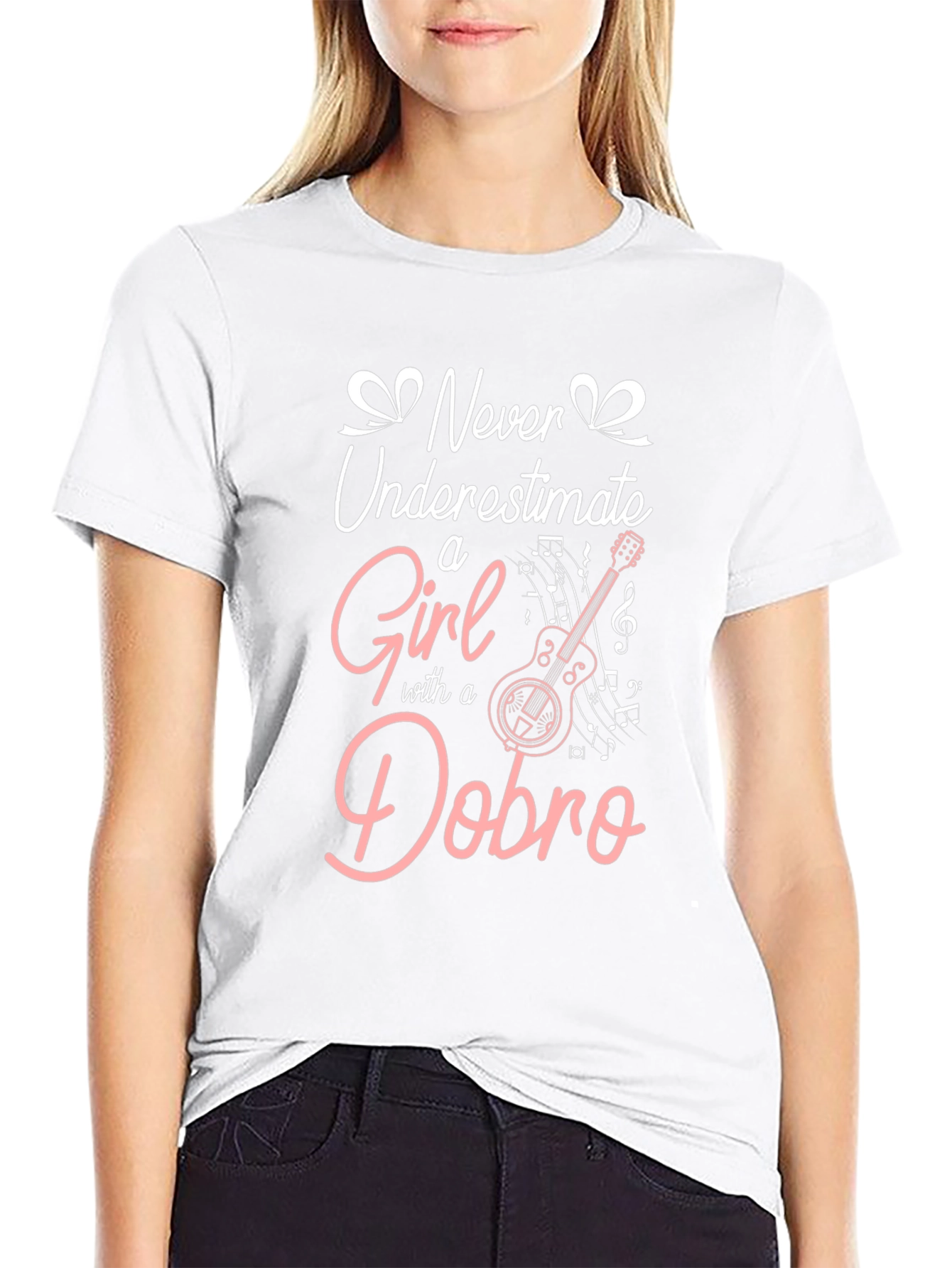 Never Underestimate a Girl with a Dobro T-Shirt