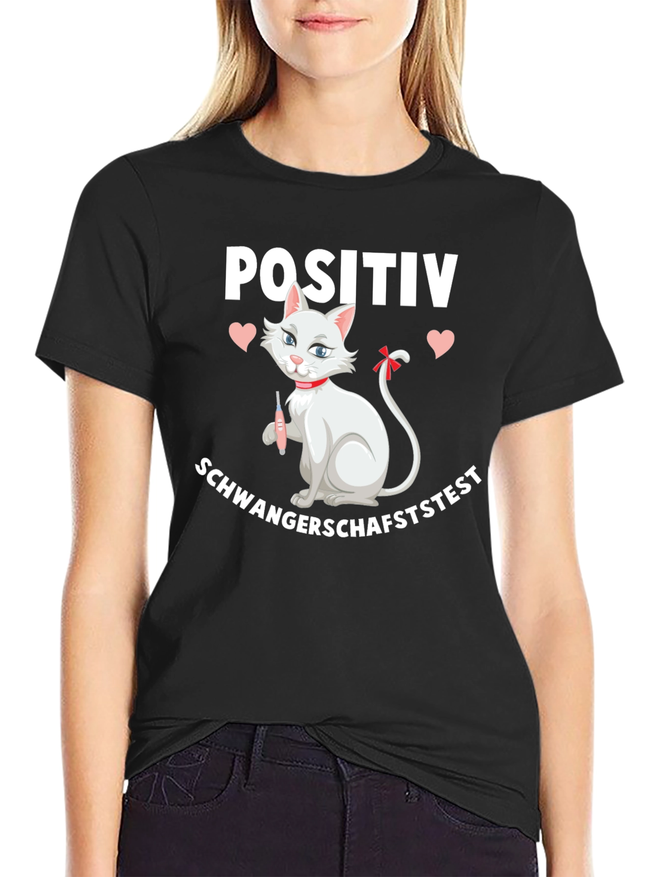 Positive Pregnancy Test Cat Shirt