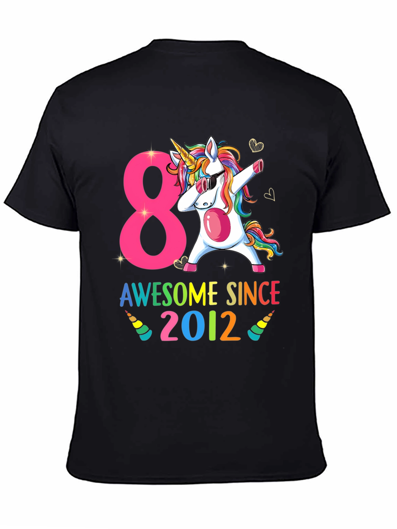 Awesome Since 2012 Unicorn Birthday T-Shirt