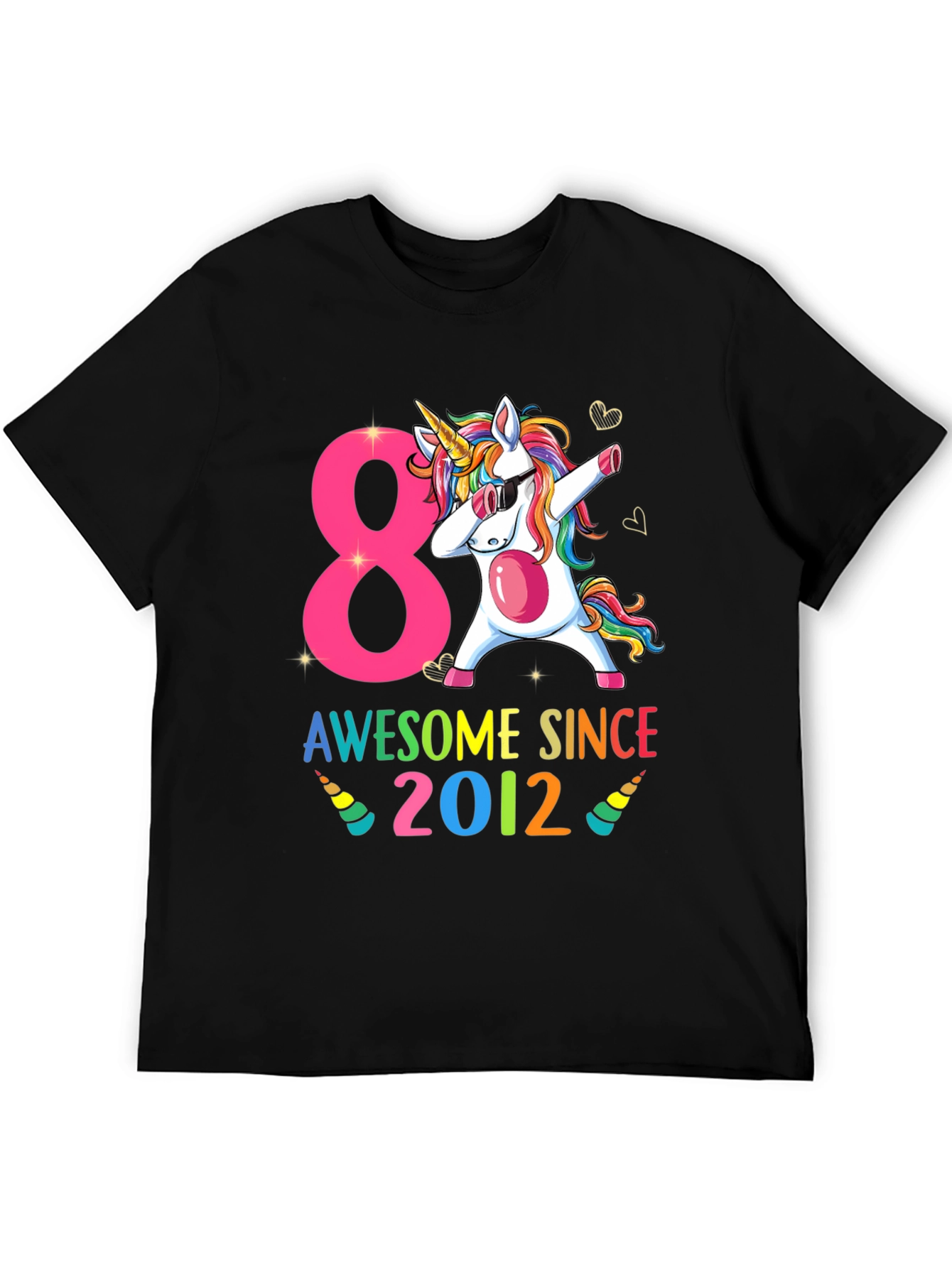 Awesome Since 2012 Unicorn Birthday T-Shirt