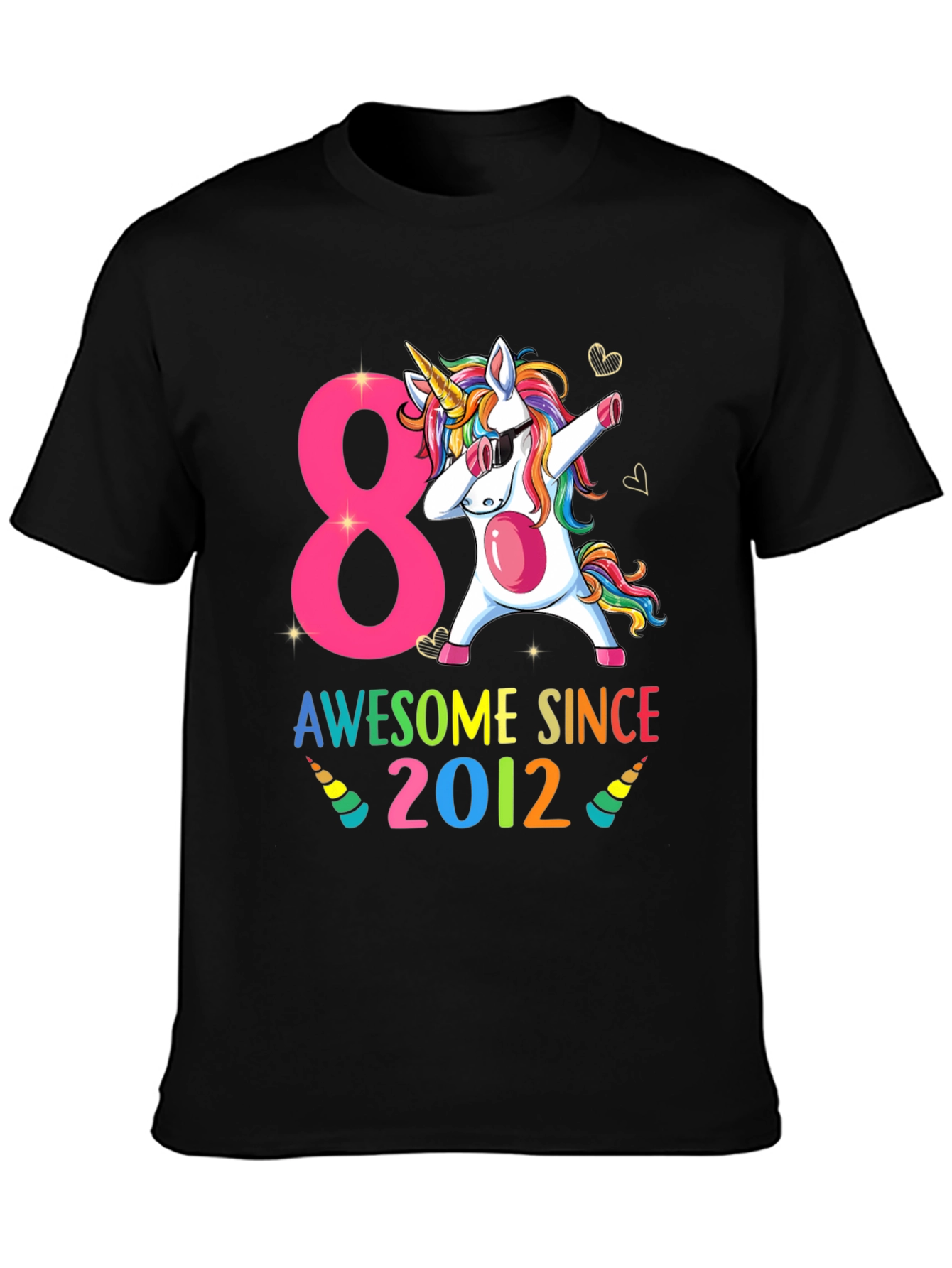 Awesome Since 2012 Unicorn Birthday T-Shirt